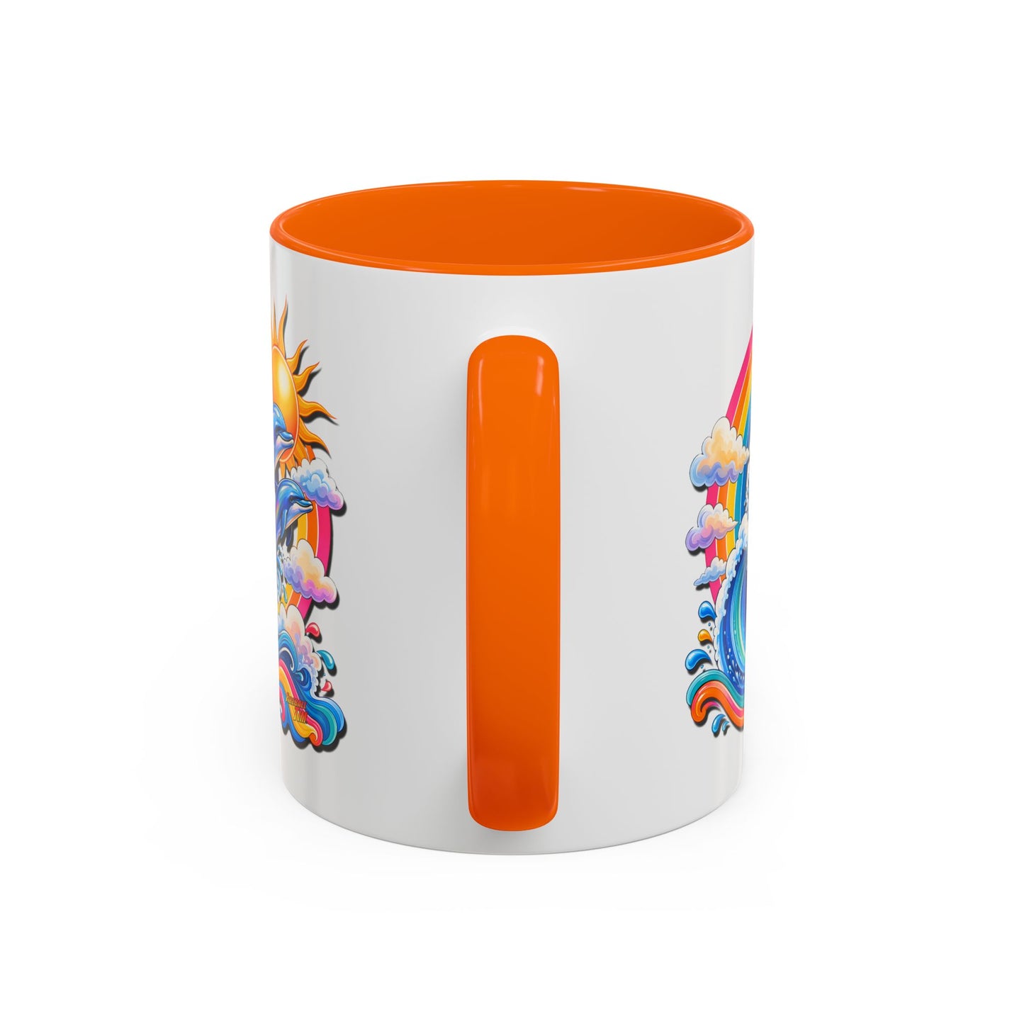 DOLPHIN SPLASH 1 Aquarium Series Fireball Art Coffee Mug - 2 Sizes