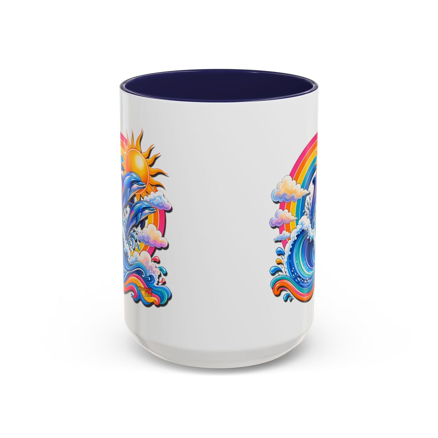 DOLPHIN SPLASH 1 Aquarium Series Fireball Art Coffee Mug - 2 Sizes
