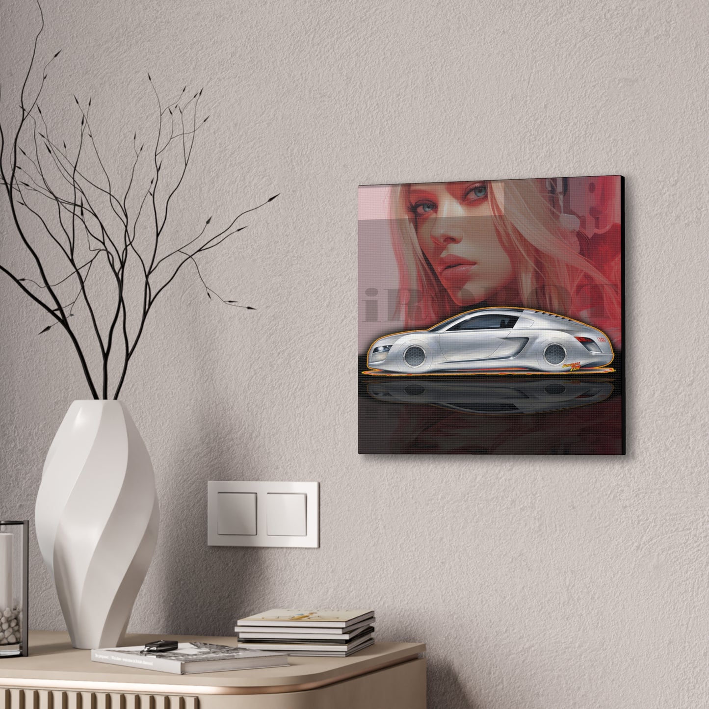 iROBOT AUDI CONCEPT Collectible Fireball Art Canvas Stretched Print