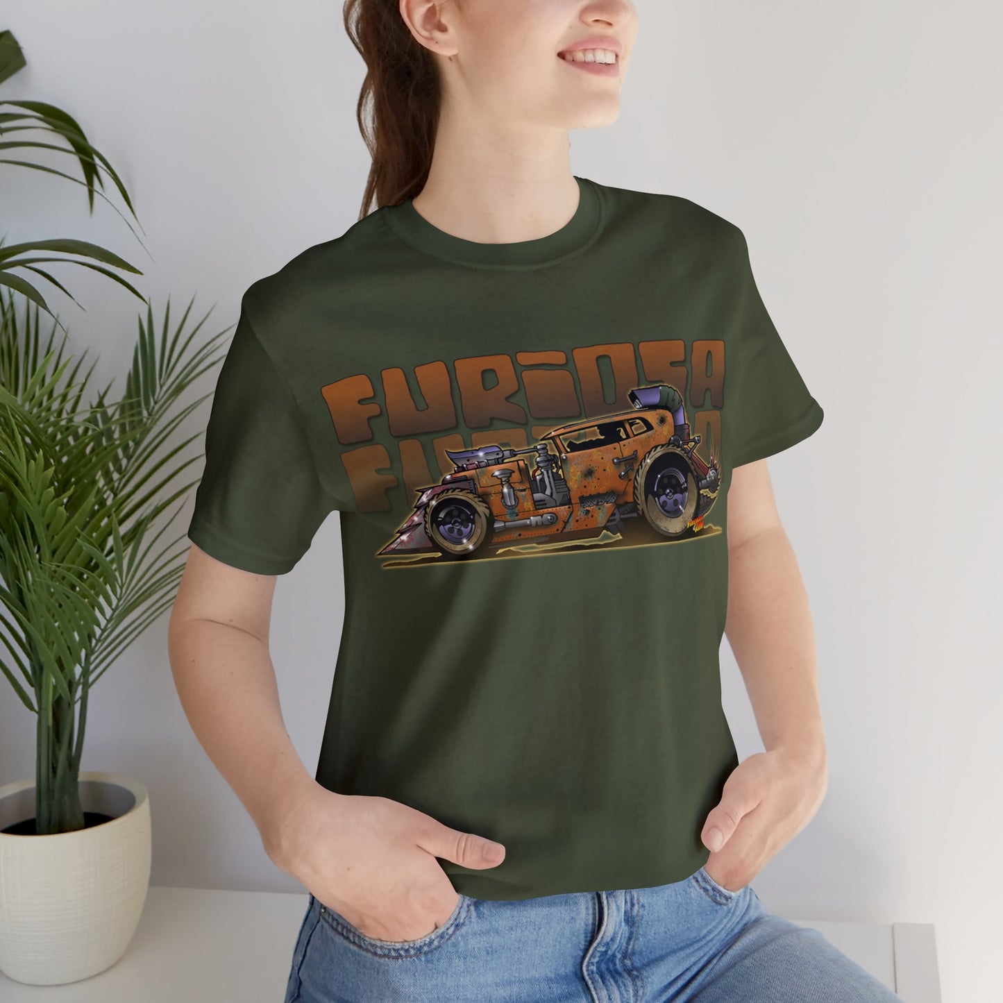 FURIOSA Mad Max Movie Car Hot Rod Jersey Short Sleeve Tee