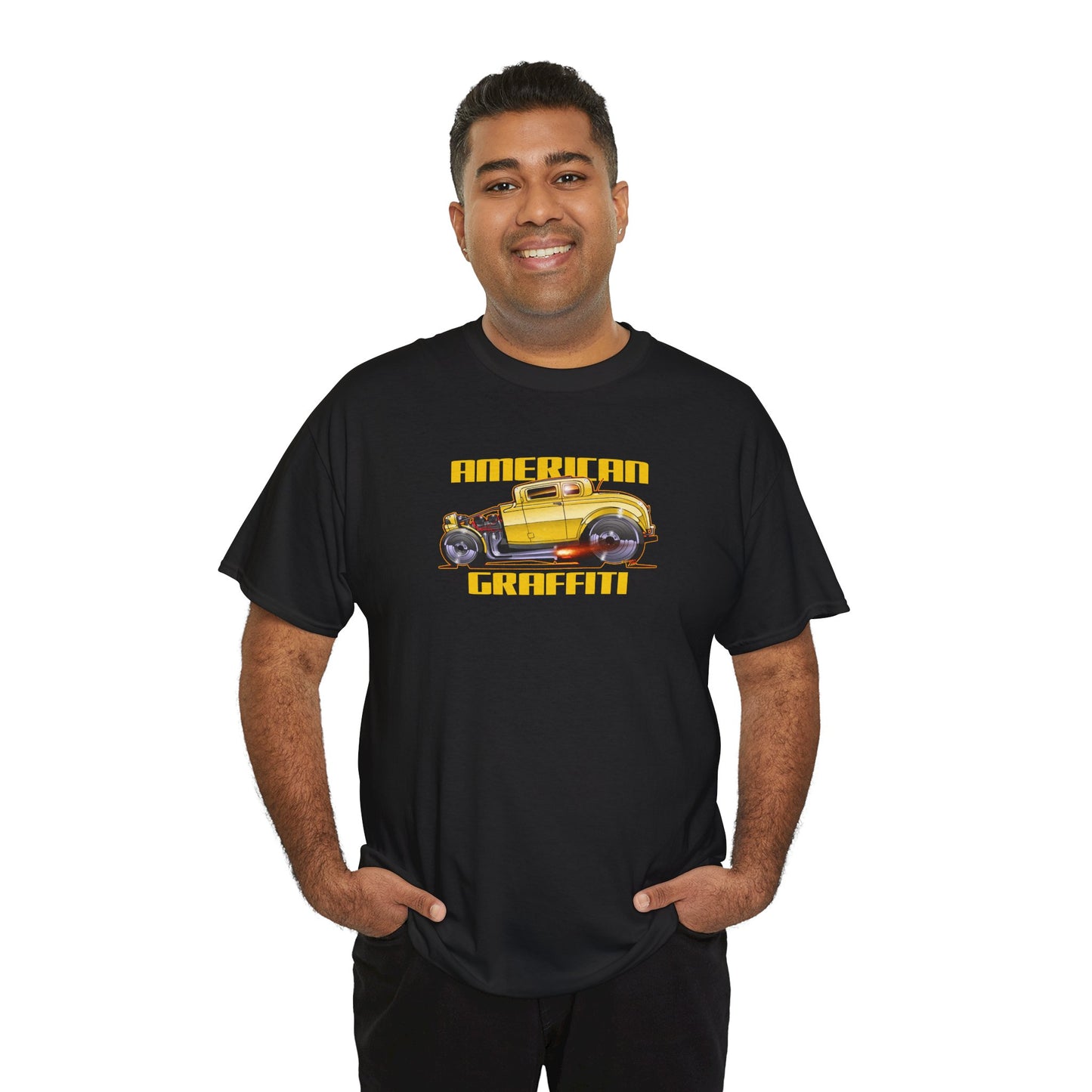 AMERICAN GRAFFITI '32 HOT ROD Movie Car Fireball Art Tee Shirt - Mutliple Colors
