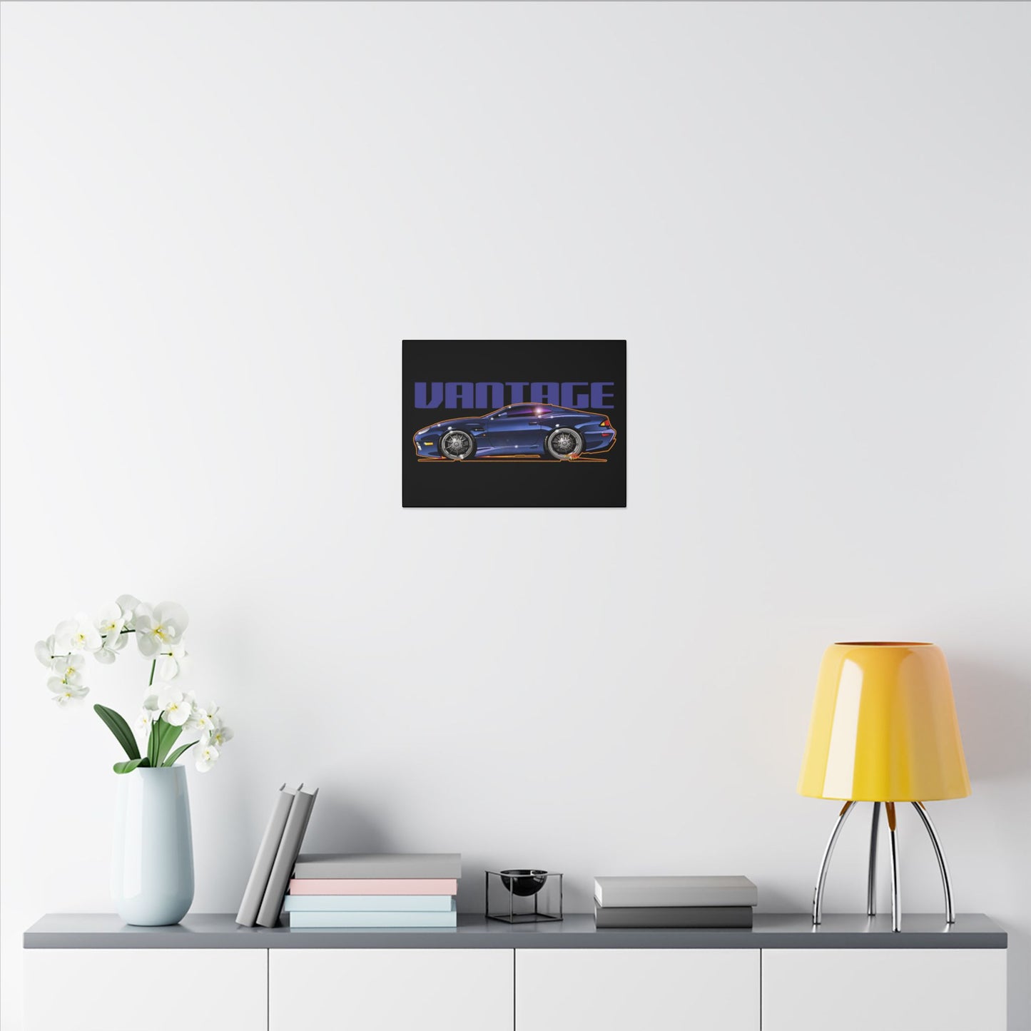 ASTON MARTIN VANTAGE 2001 Fireball Art Canvas Print