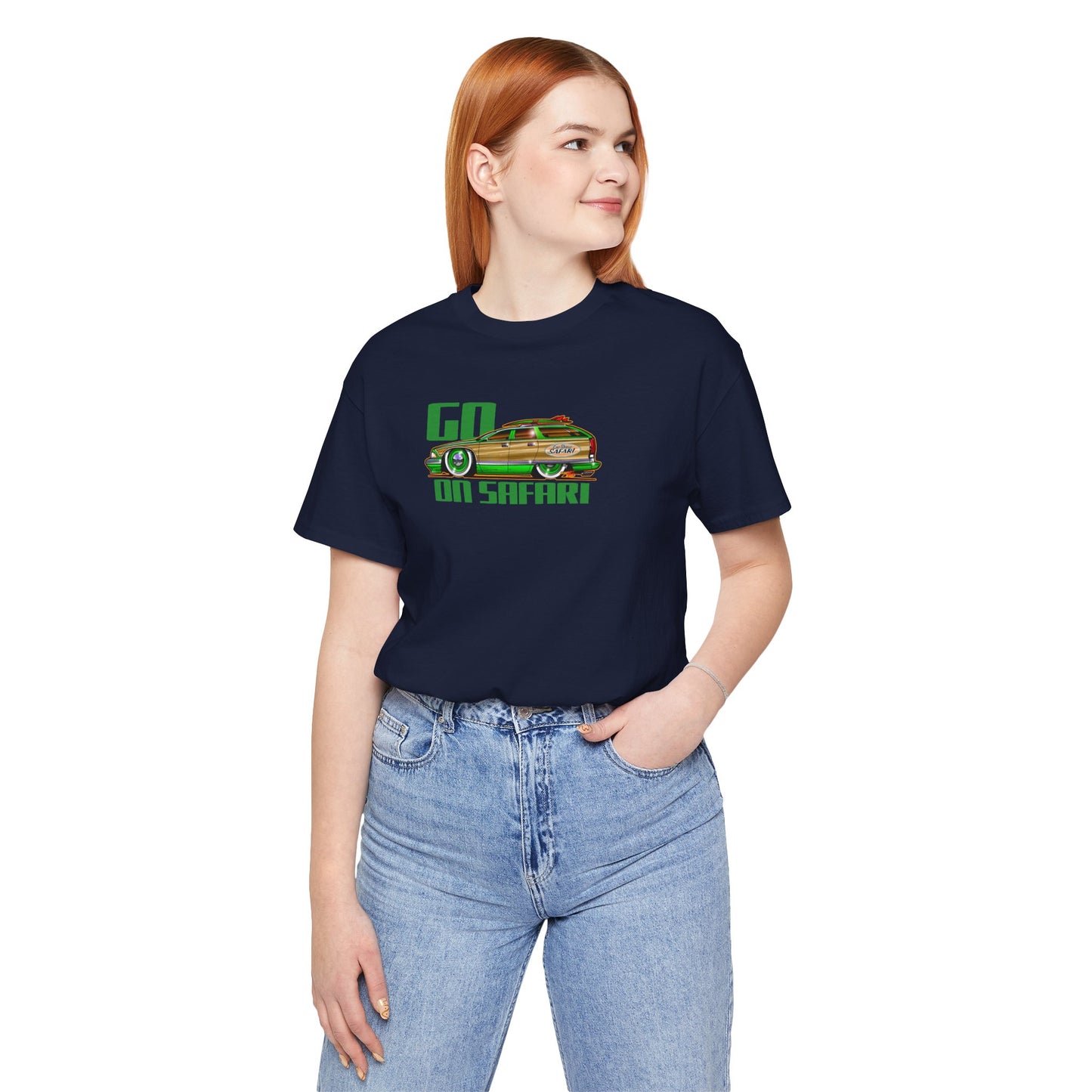 BUICK ROADMASTER Station Wagon Safari Custom Car Art Short Sleeve Tee - Colors