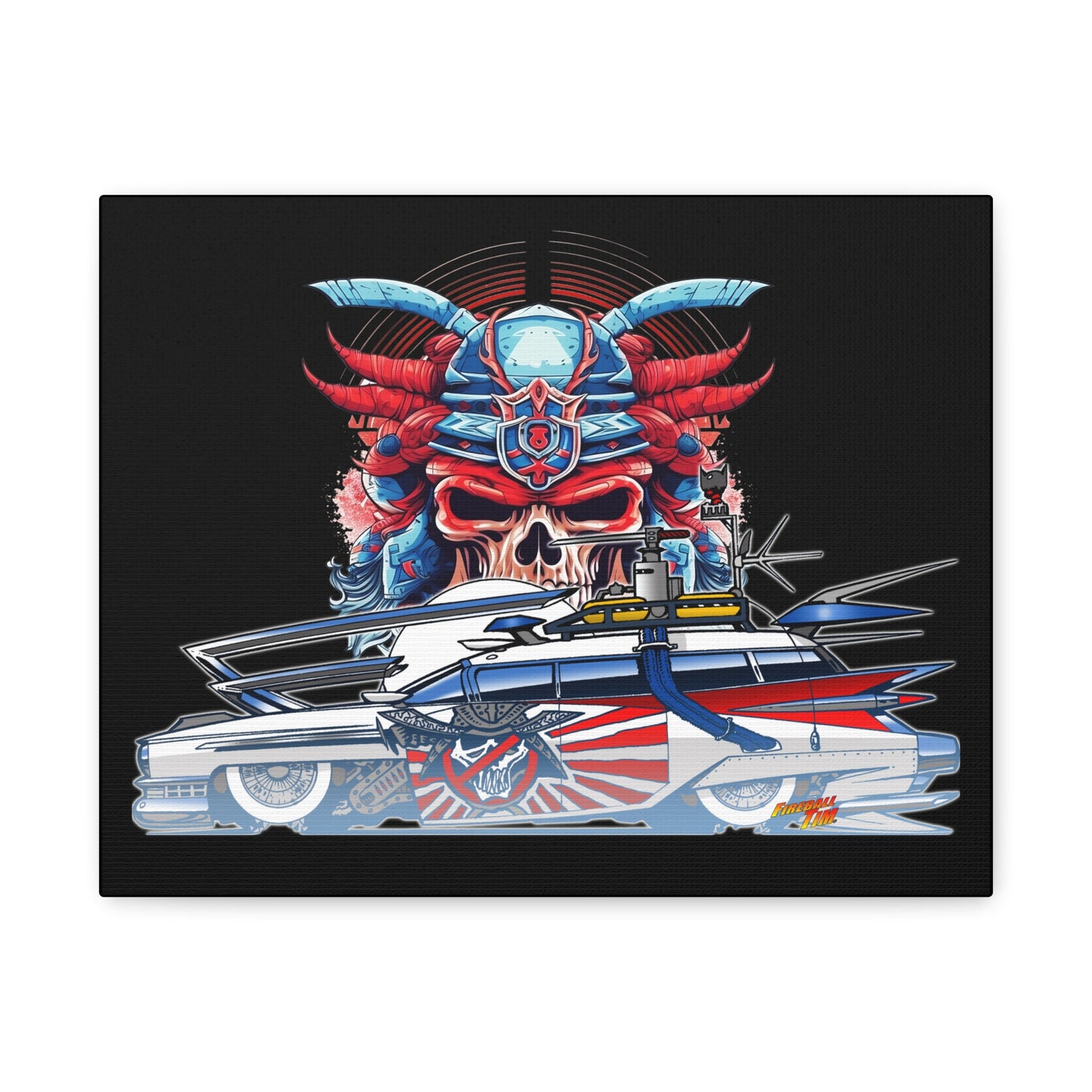 GHOSTBUSTERS BOSOZOKU ECTO 1 Movie Car Canvas Art Wall Print - 11x14