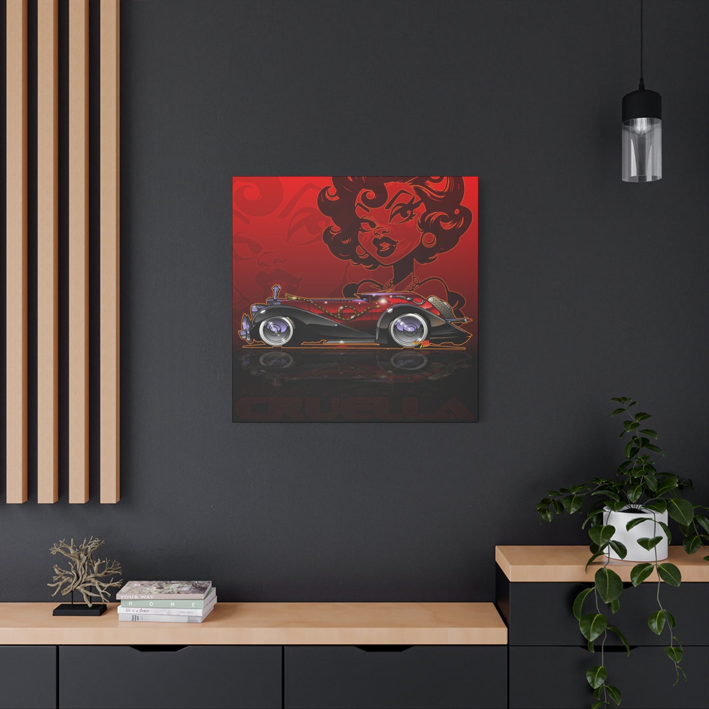 CRUELLA deVIL 1974 Panther DeVille Fireball Art Canvas Print
