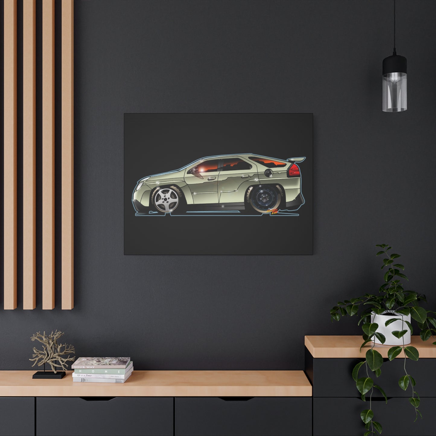BREAKING BAD Pontiac Aztek Fireball Art Canvas Wall Print