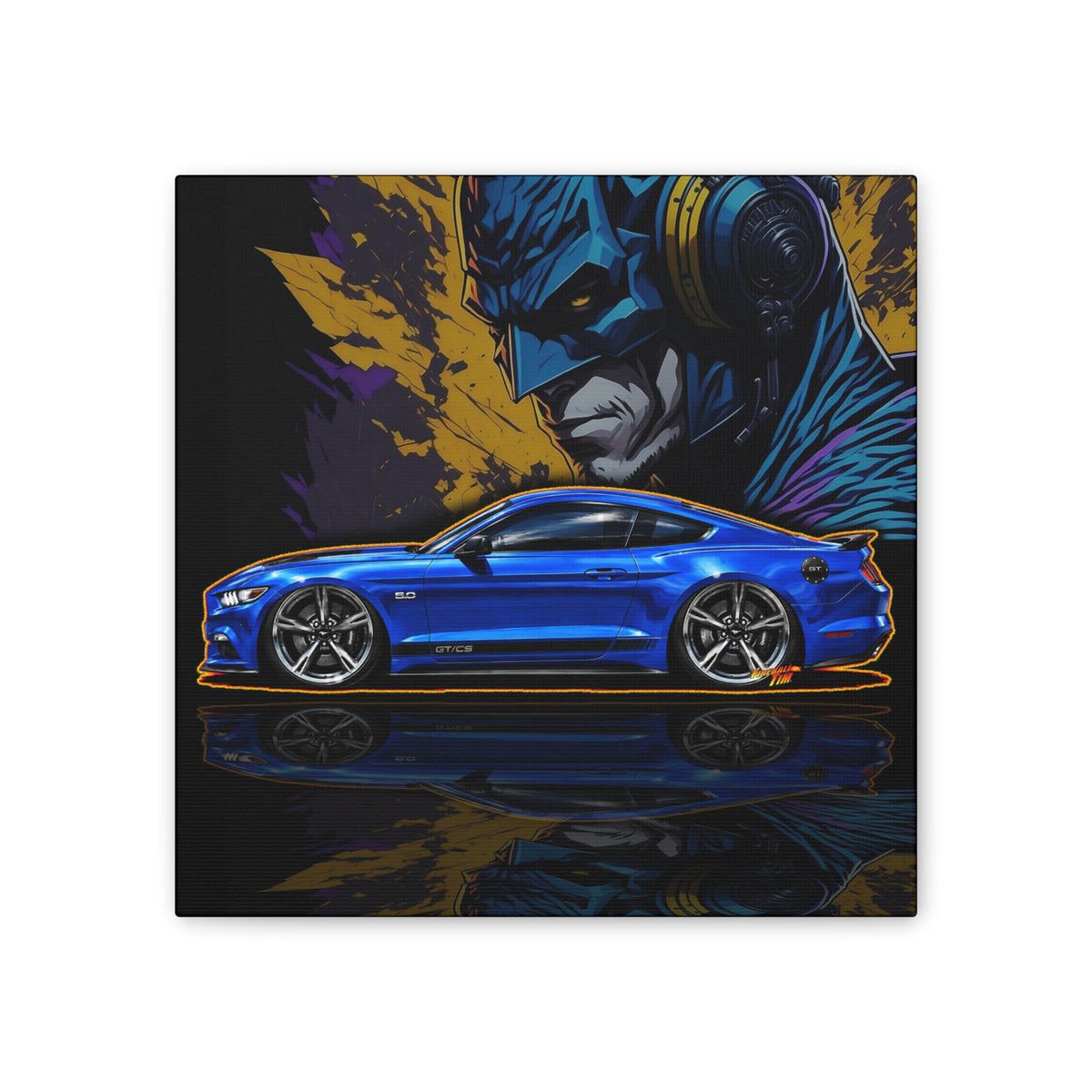 FORD MUSTANG 2017 California Special Collectible Fireball Art Canvas Stretched Print
