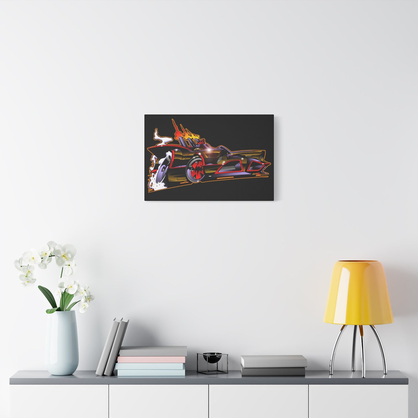 BATMOBILE 1966 BATMAN BAT66 Collectible TV Car Canvas Wall Art