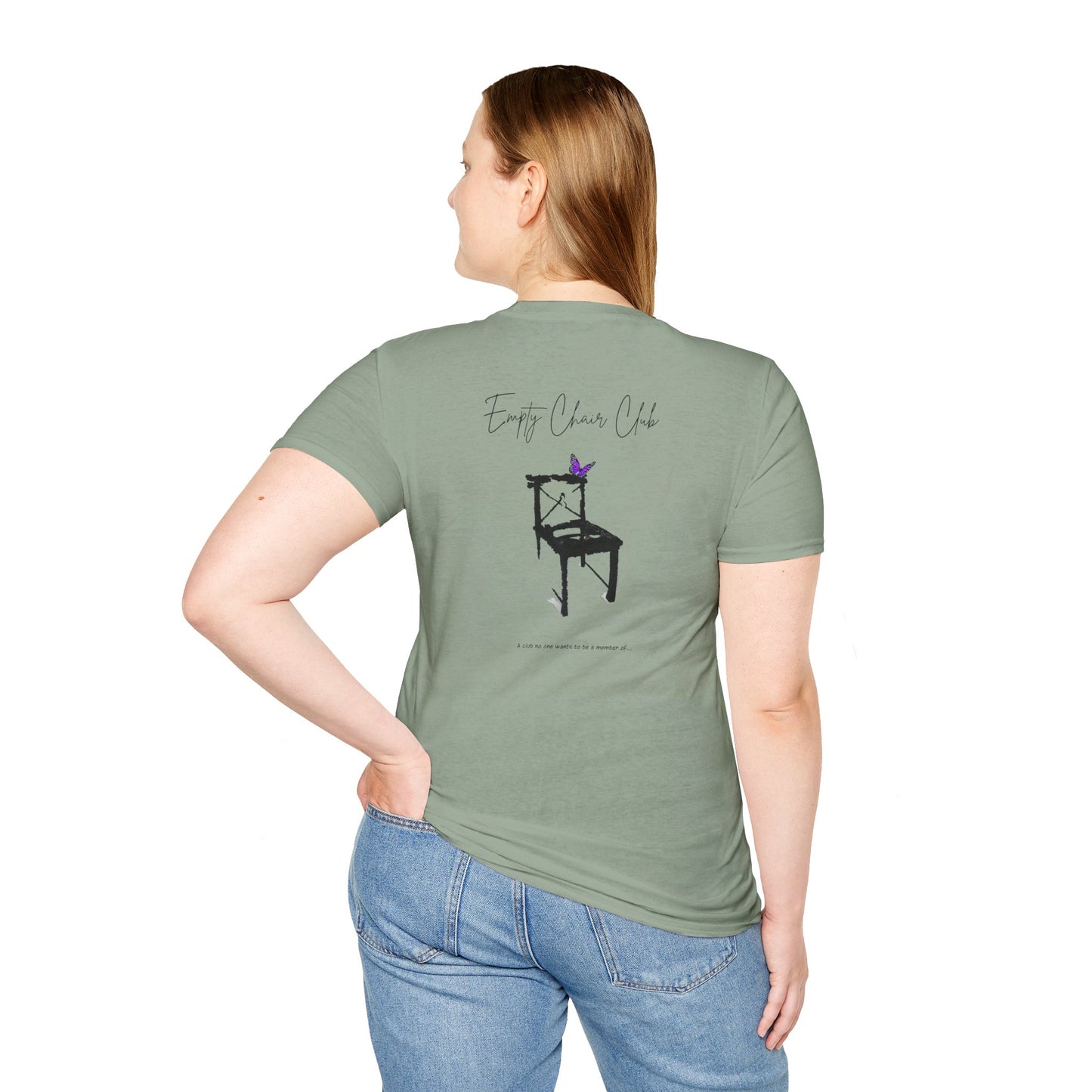 EMPTY CHAIR CLUB Unisex Softstyle T-Shirt - Casual Comfort for Relaxation and Reflection