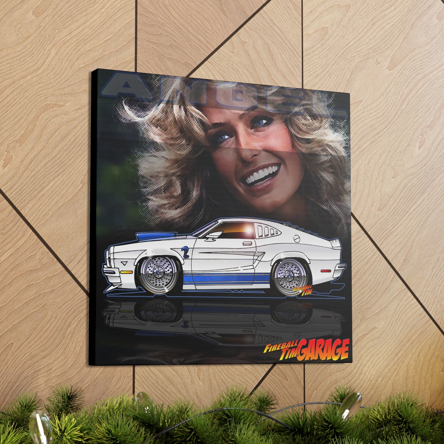 CHARLIES ANGELS Ford Mustang Cobra Concept Art Canvas MASTERPRINT 3 Sizes