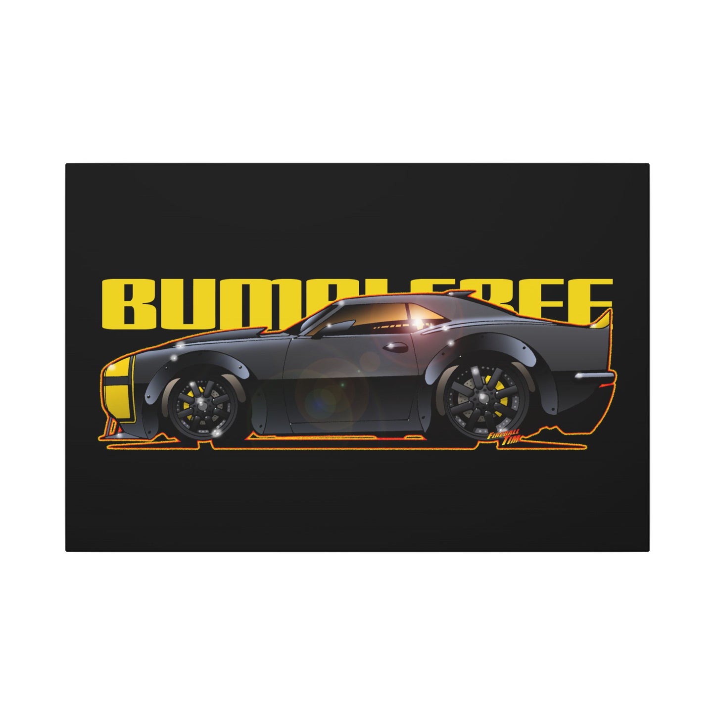 TRANSFORMERS BUMBLEBEE 1967 Camaro Fireball Art Canvas Print