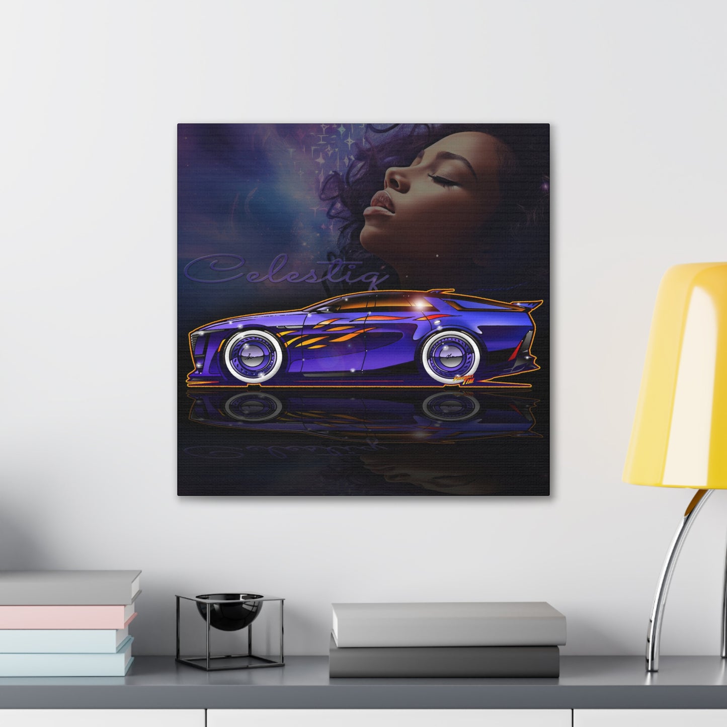 CADILLAC CELESTIQ EV Fireball Art Canvas Print - 3 Sizes