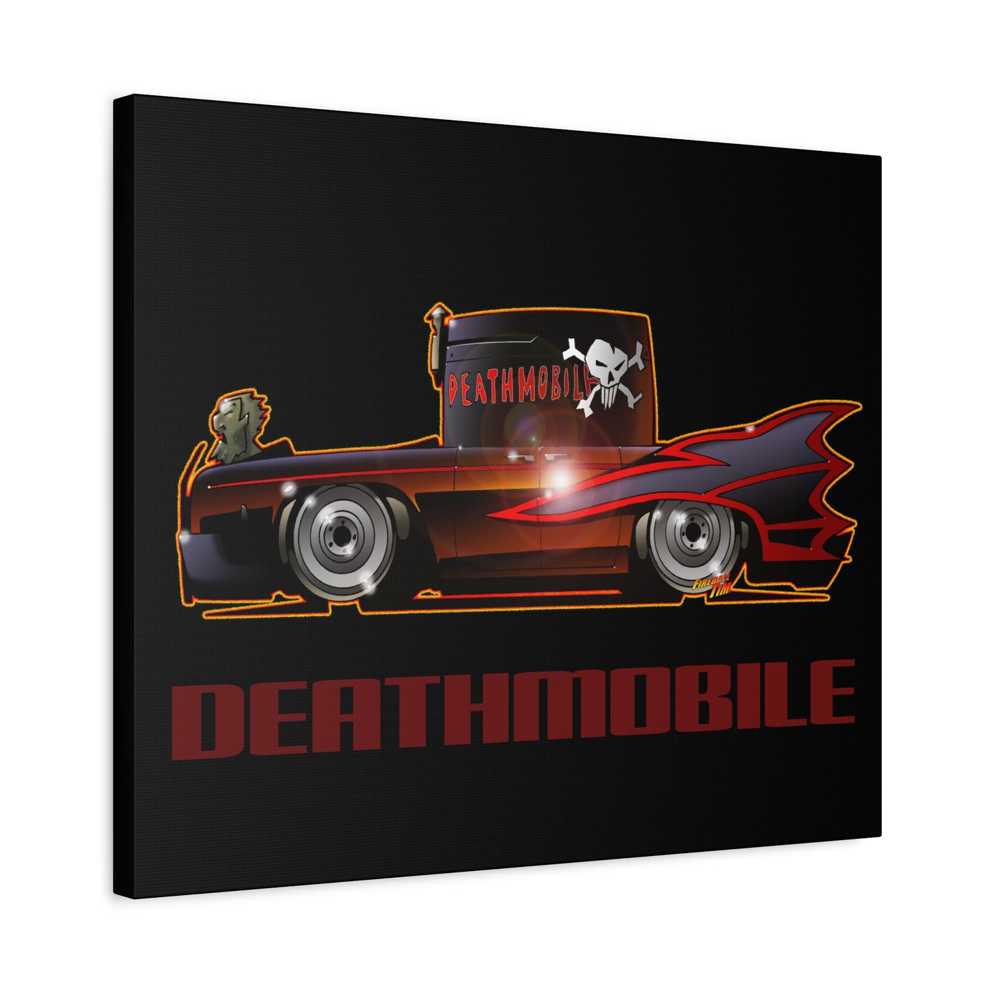 ANIMAL HOUSE DEATHMOBILE Fireball Art Canvas Wall Print