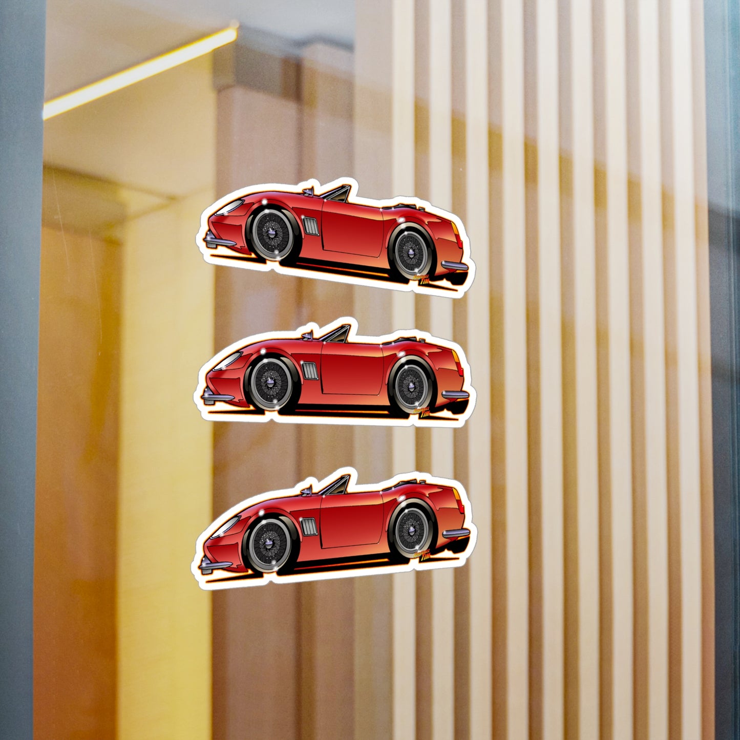 FERRIS BUELLERS DAY OFF 1985 FERRARI Modena Spyder California  Art Vinyl Decal Set