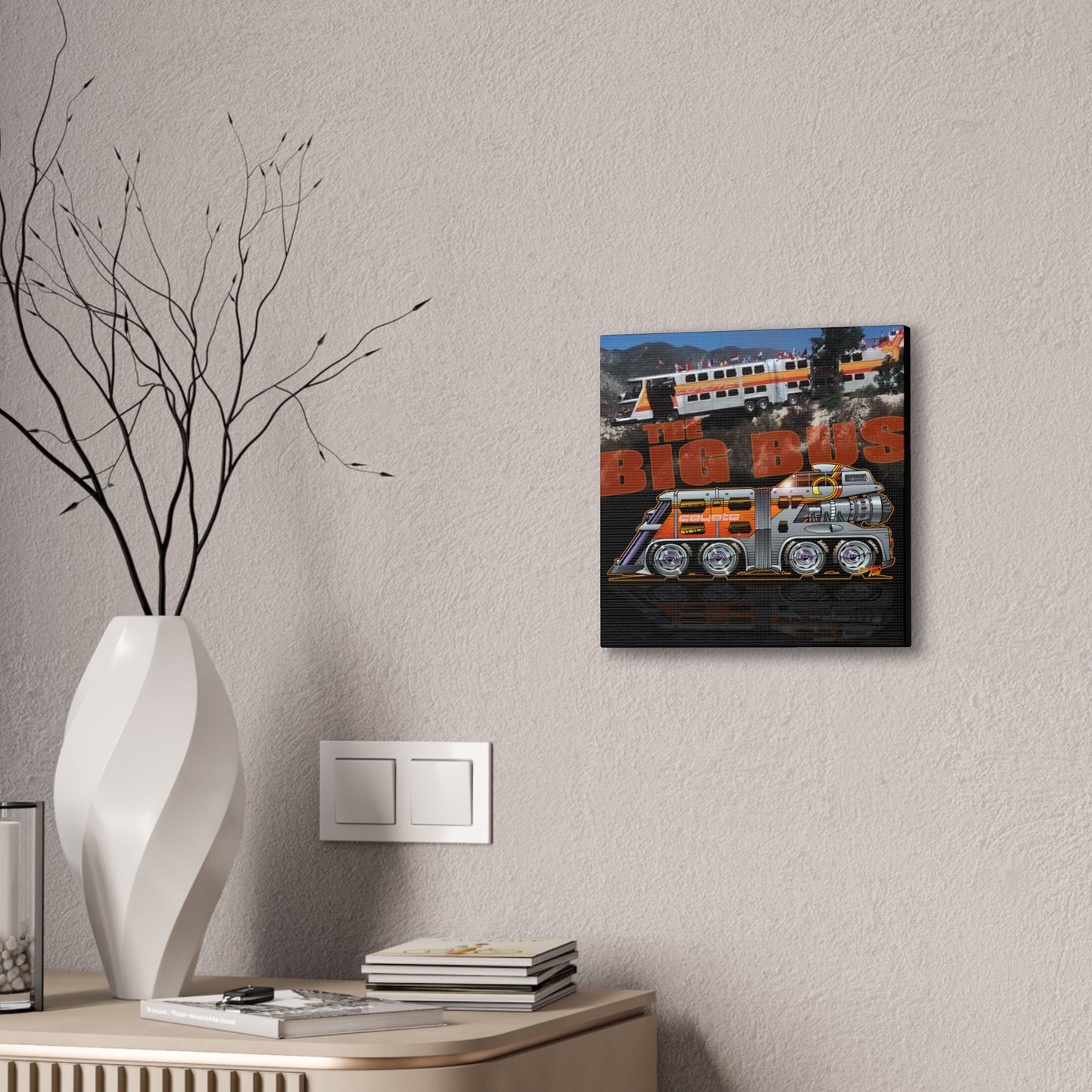 THE BIG BUS Coyote Movie Car Canvas Art Print - 2 Sizes