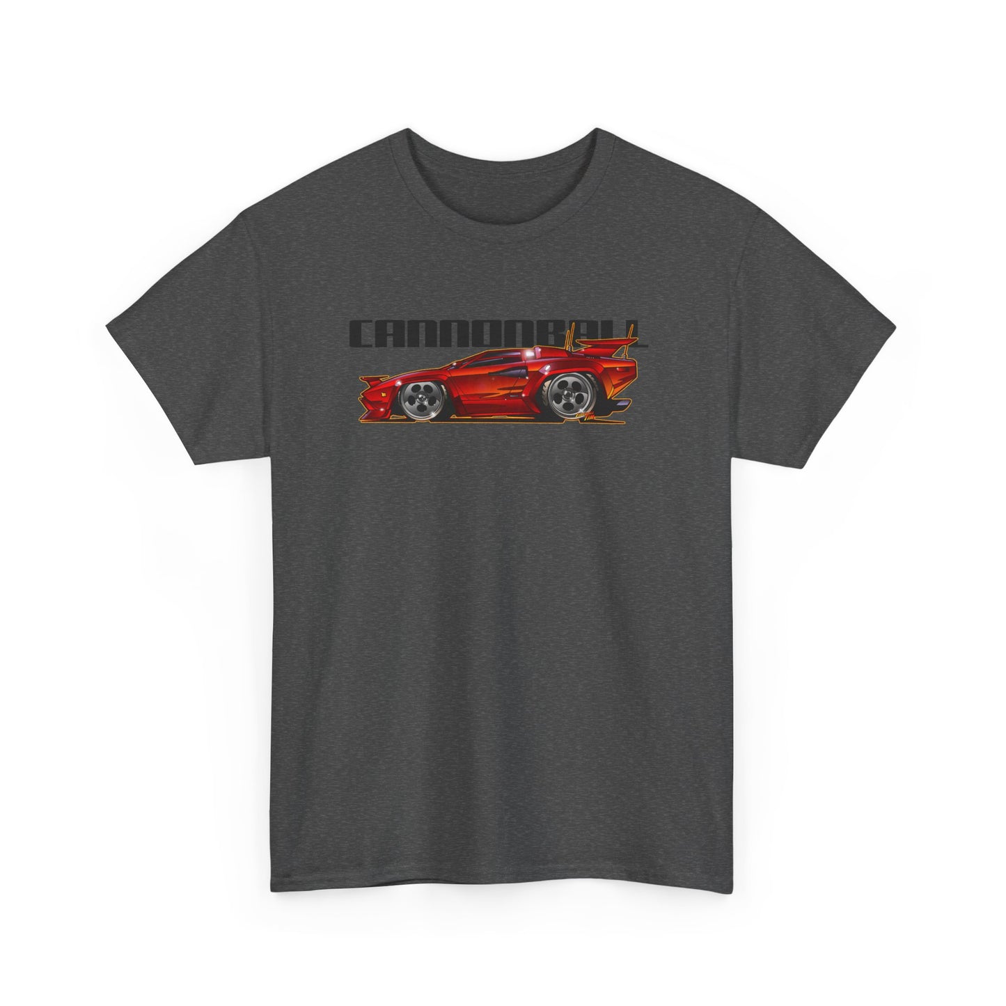 CANNONBALL RUN LAMBORGHINI COUNTACH Heavy Cotton Tee Shirt - Multiple Colors