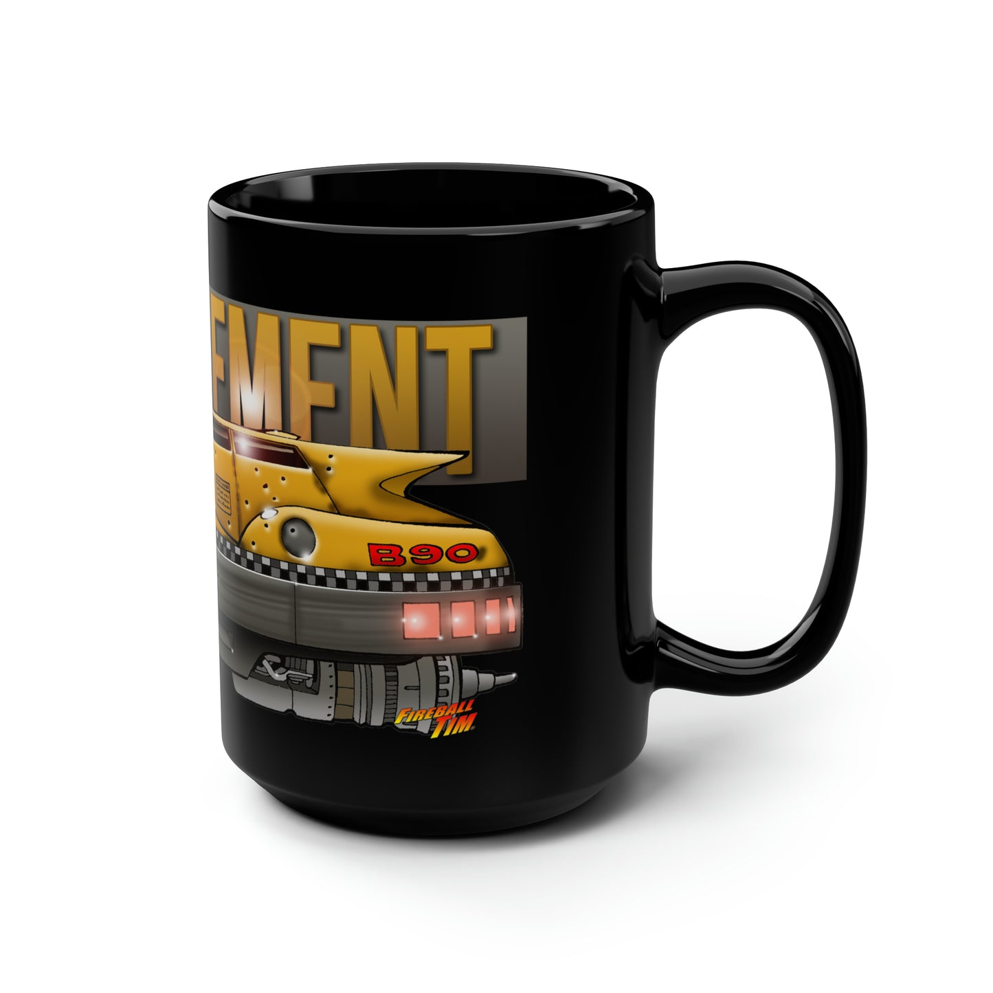 THE FIFTH ELEMENT Movie Car Taxi Black Coffee Mug 15oz