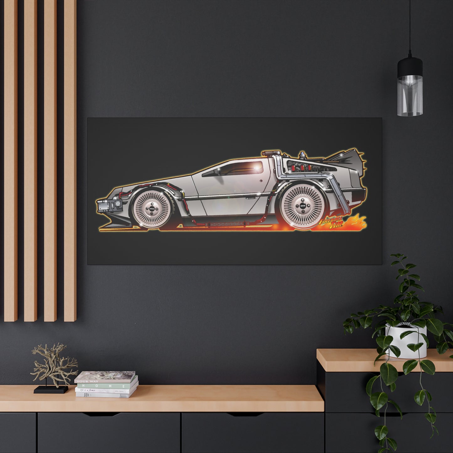 BACK to the FUTURE Delorean Time Machine Canvas Art Wall Print