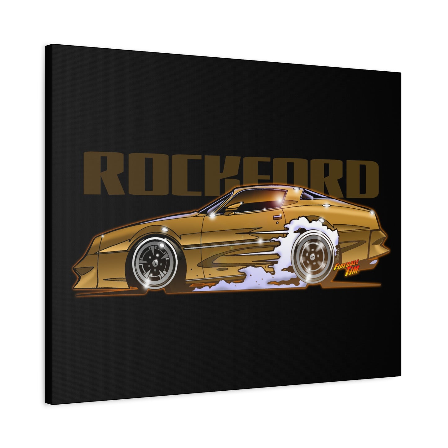 ROCKFORD FILES Pontiac Firebird Fireball Art Canvas Wall Print