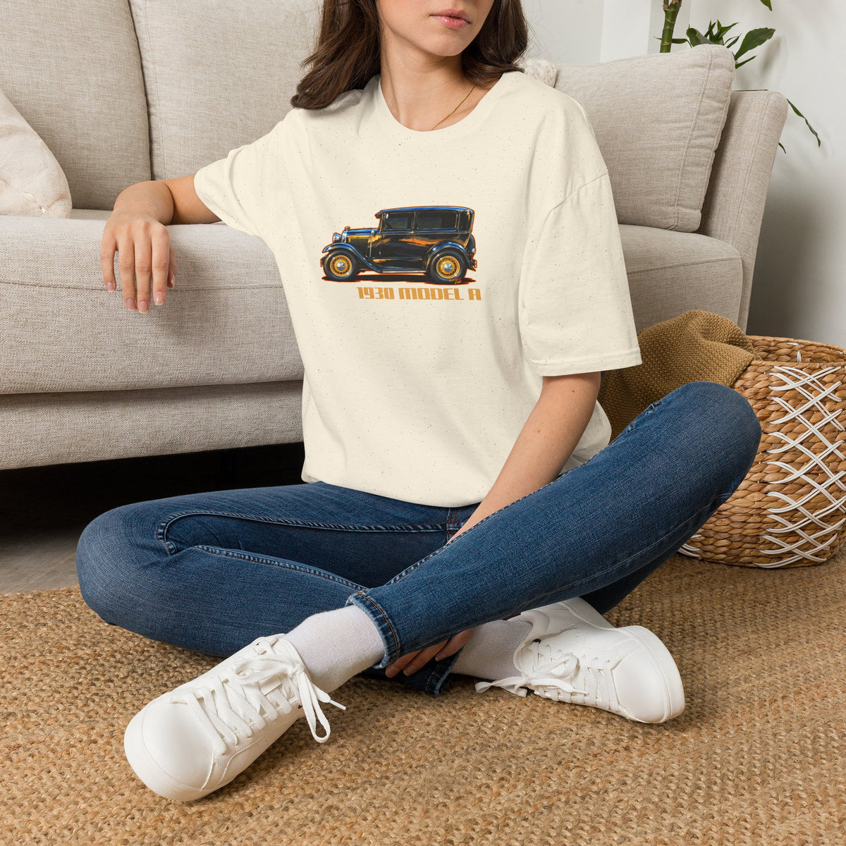 FORD MODEL A 1930 Vintage Collectible Fireball Art TeeShirt