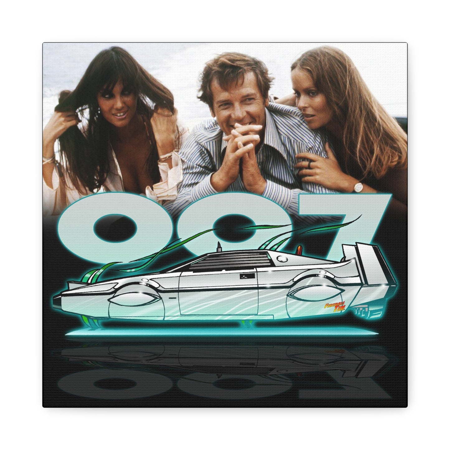 LOTUS SUBMARINE James Bond Fireball Art Canvas Print