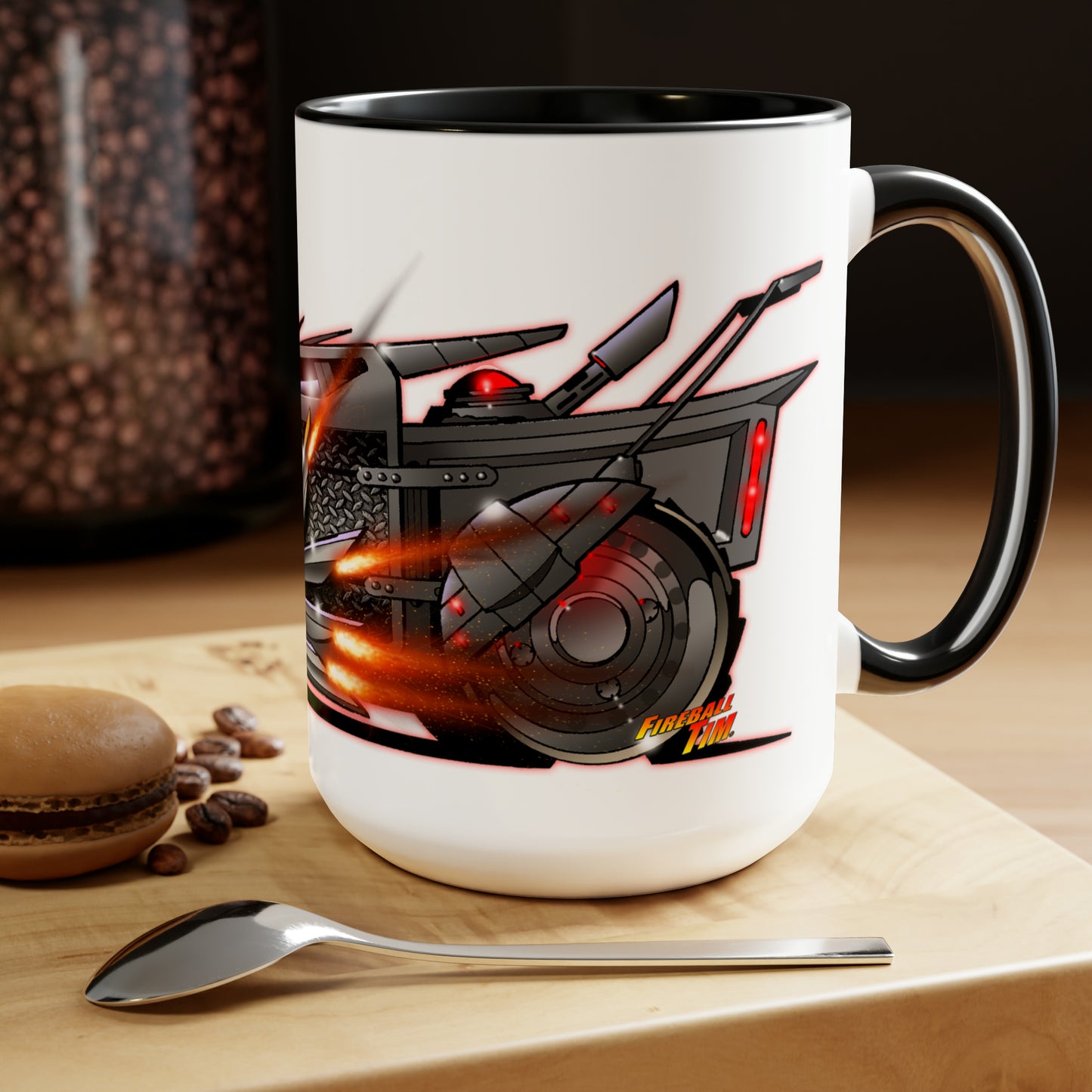 Fireball Tim BATSHAKER Batmobile Movie Car Coffee Mug 15oz