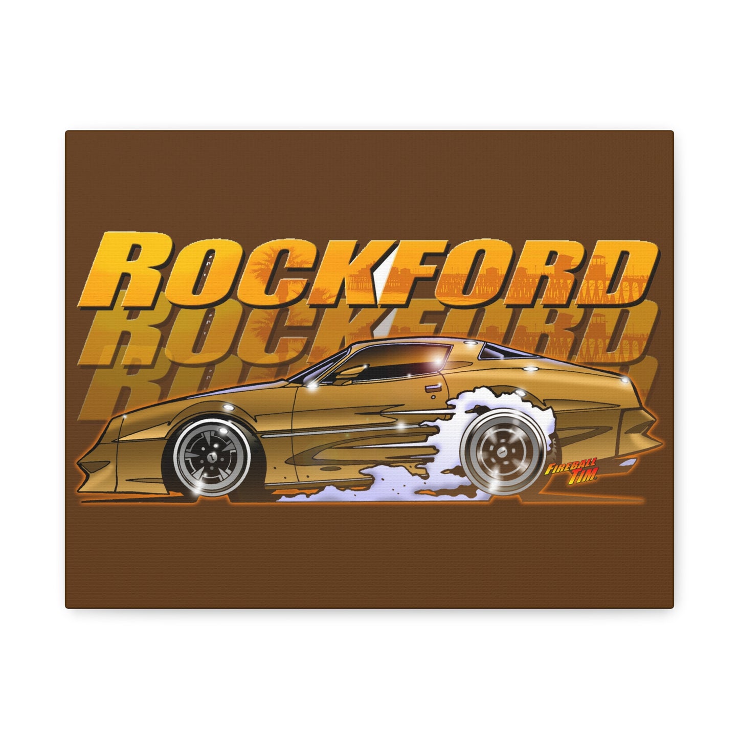ROCKFORD FILES 1978 Pontiac Canvas Gallery Art Print, Classic TV Show, James Garner, Movie Car, Movie Cars, The Rockford Files