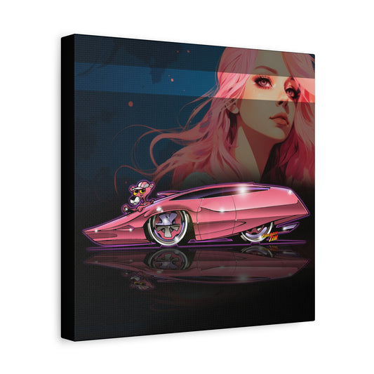 PINK PANTHER PANTHERMOBILE Fireball Canvas Art Wall Print - 12x12
