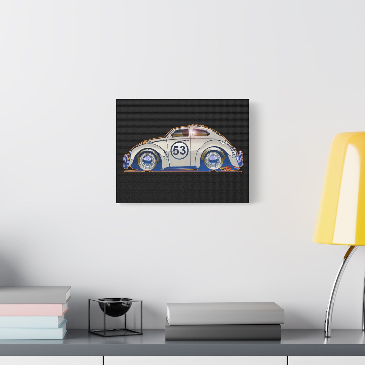 HERBIE THE LOVE BUG Movie Car Canvas Art Wall Print - 11x14