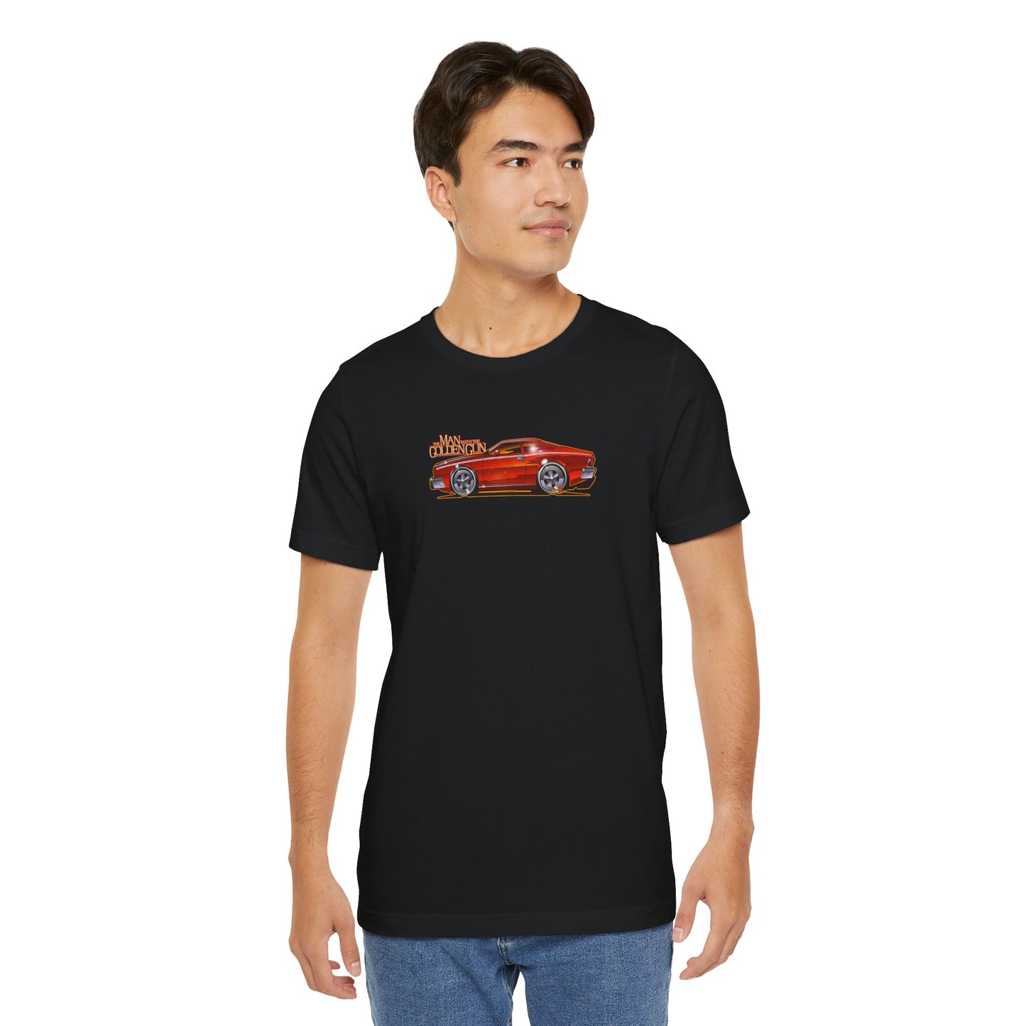 MAN WITH THE GOLDEN GUN AMC Hornet James Bond Fireball Art Short Sleeve Tee