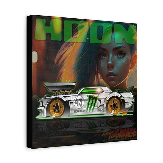 HOONIGAN FORD MUSTANG 43 Ken Block Tribute Canvas Art Wall Print - 12x12