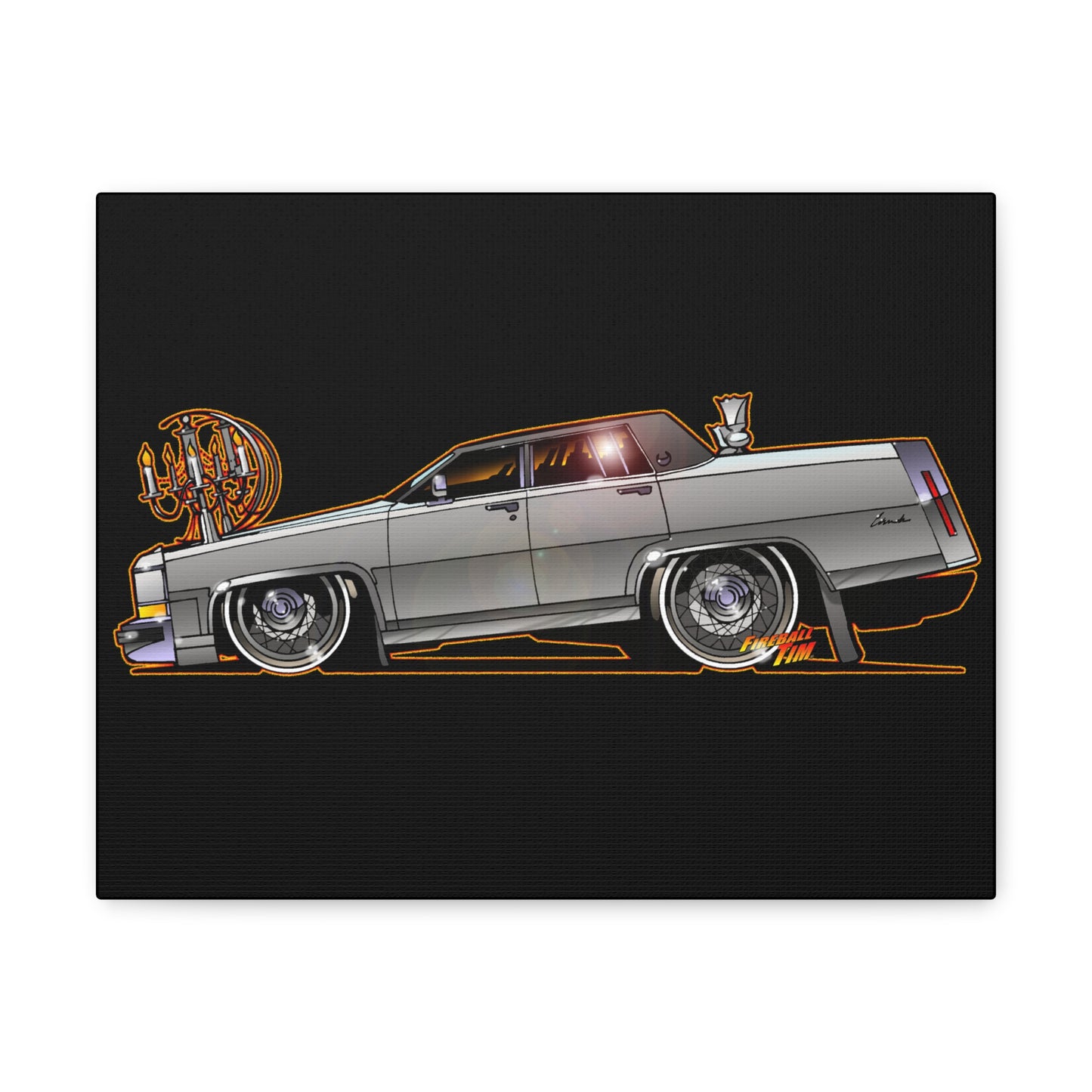 ESCAPE FROM NEW YORK Duke Cadillac Concept Art Movie Car Canvas Print 11x14