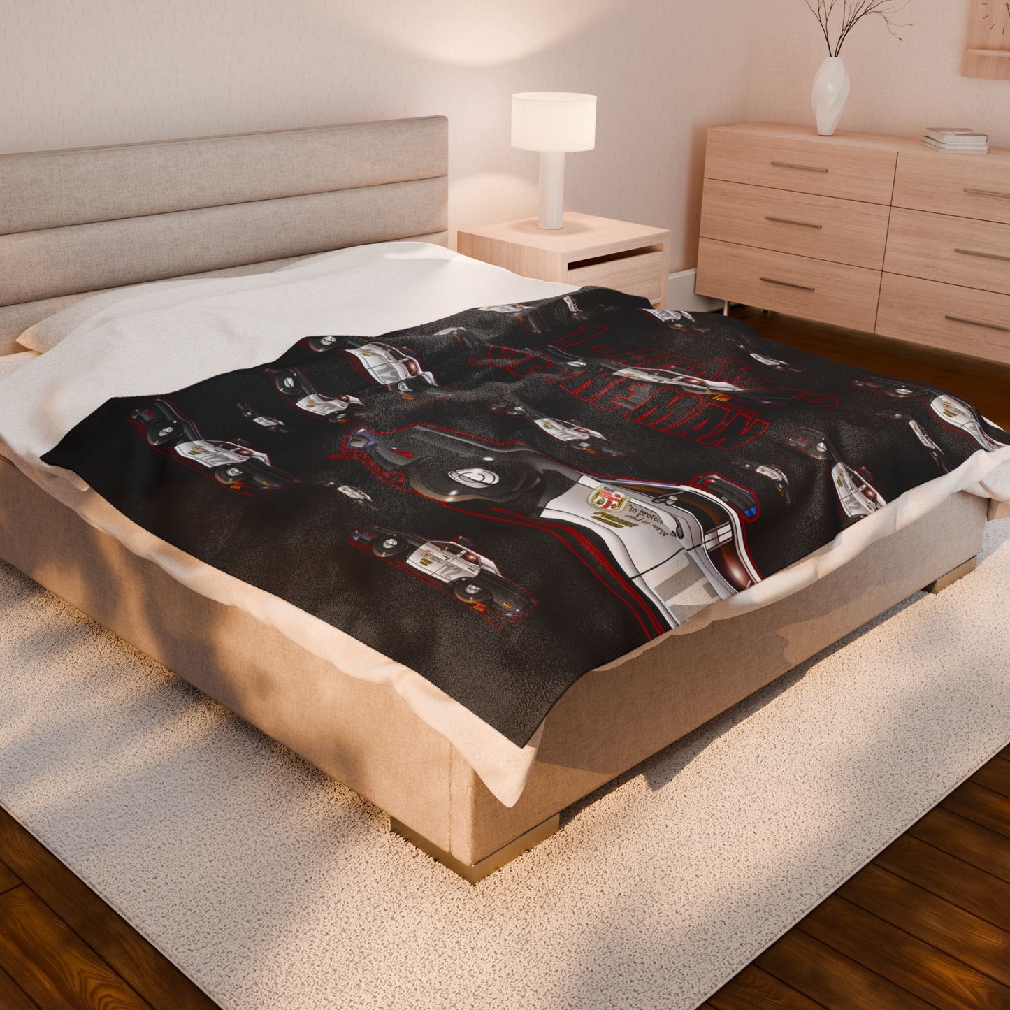 ADAM 12 PLYMOUTH BELVEDERE Police Car Cozy Blanket - 3 Sizes