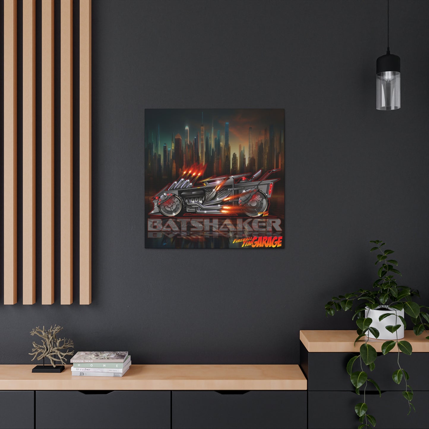 BATSHAKER BATMOBILE Concept Art Canvas MASTERPRINT 3 Sizes