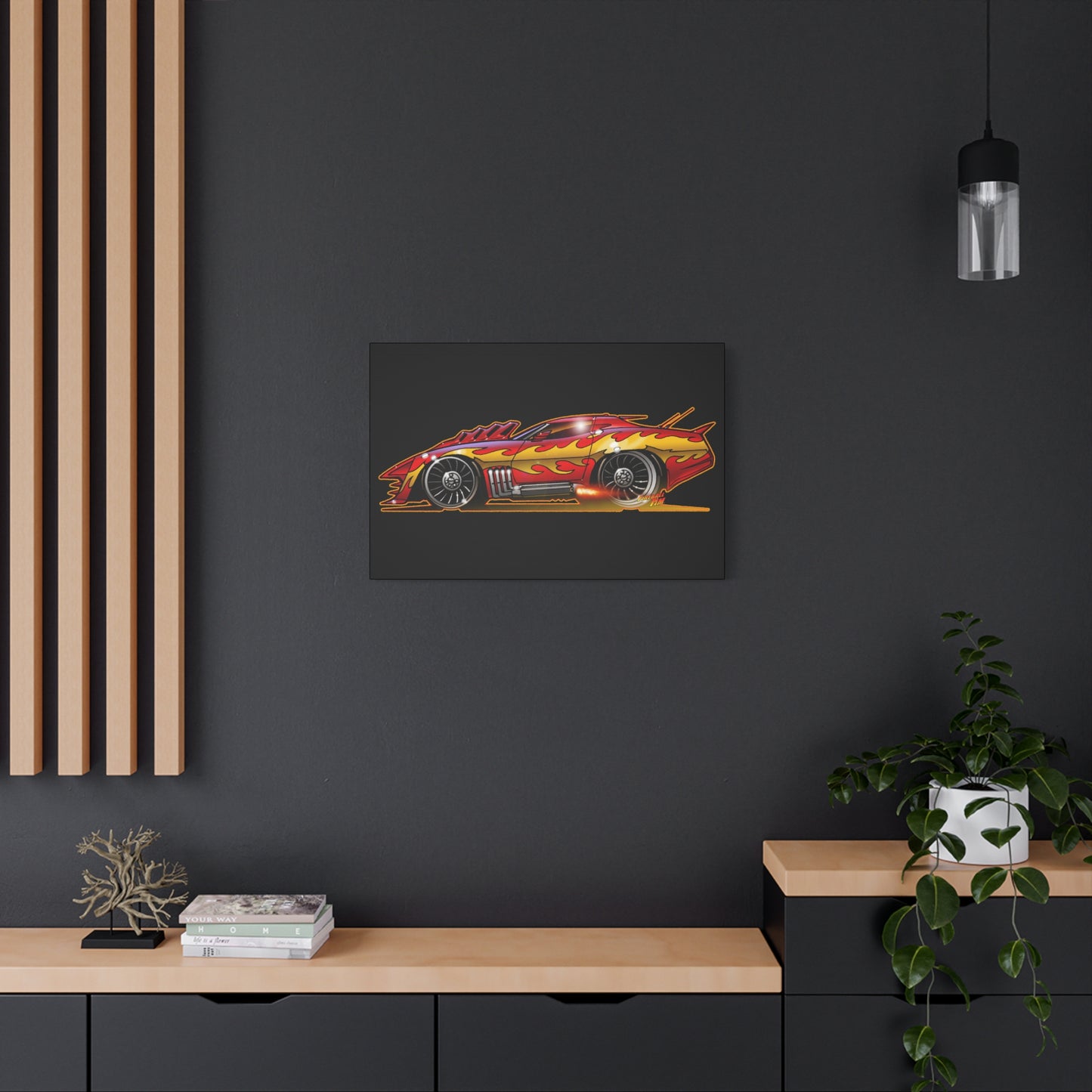 CORVETTE SUMMER Movie Car Fireball Art Canvas Print