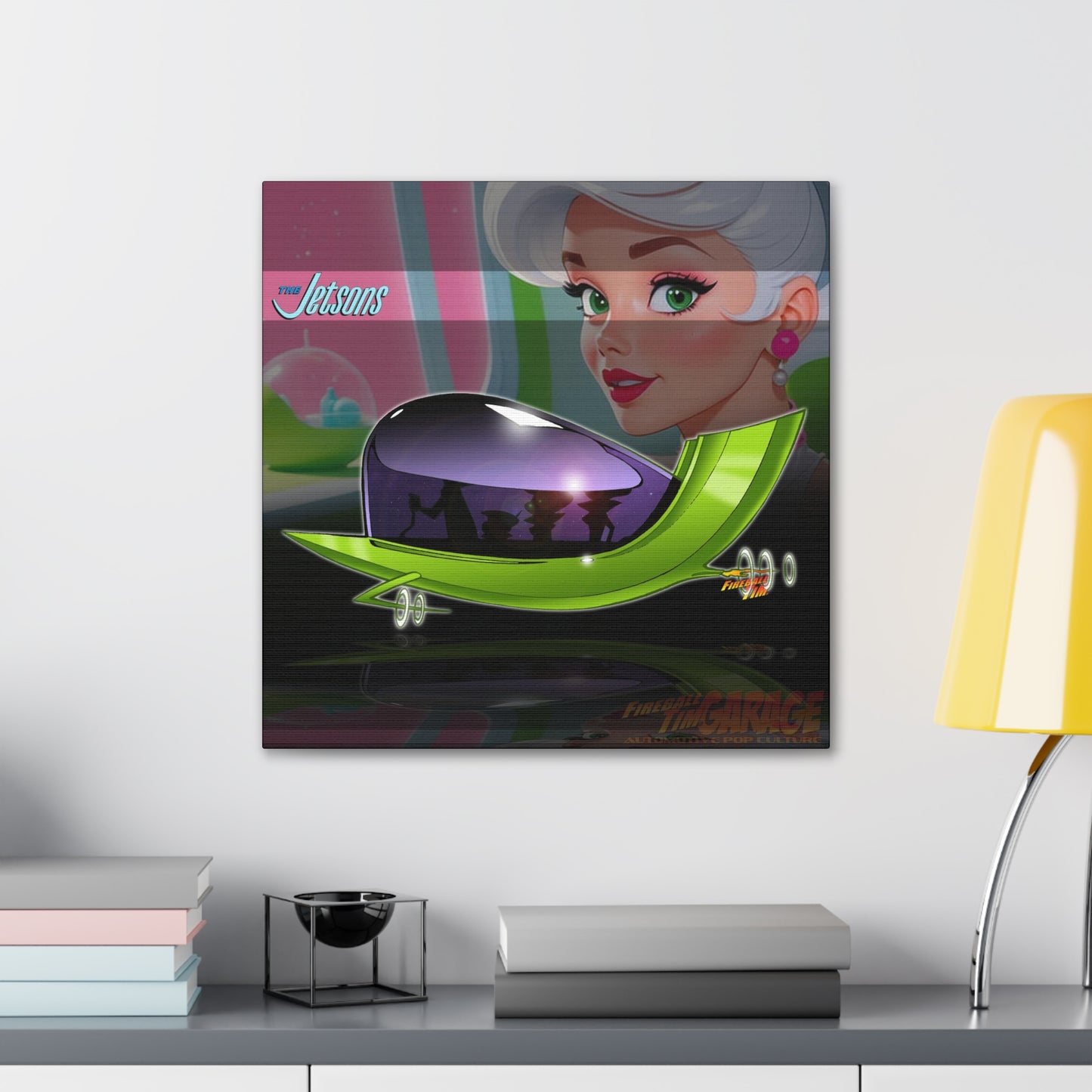 THE JETSONS Family Spaceship Concept Art Canvas MASTERPRINT 3 Sizes