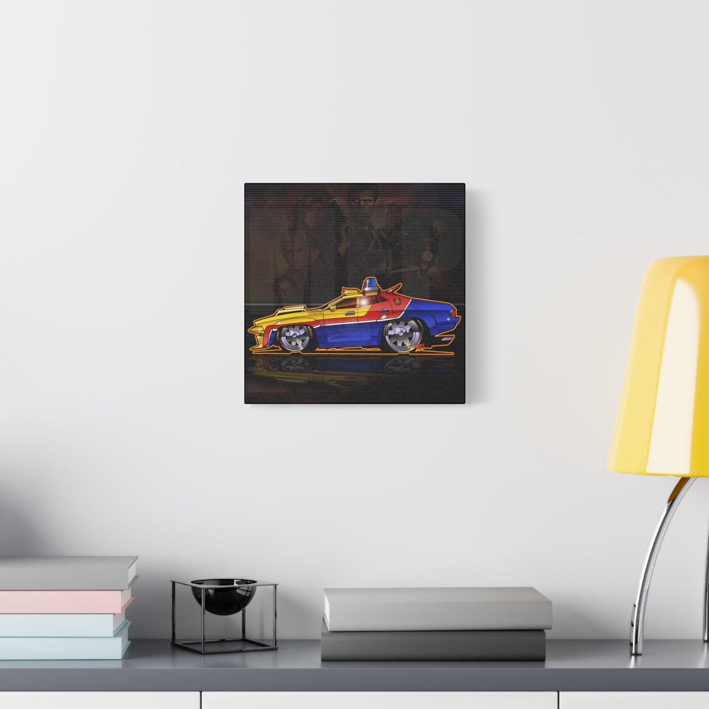 MAD MAX MFP PURSUIT INTERCEPTOR POLICE CAR Canvas Art Wall Print - 12x12