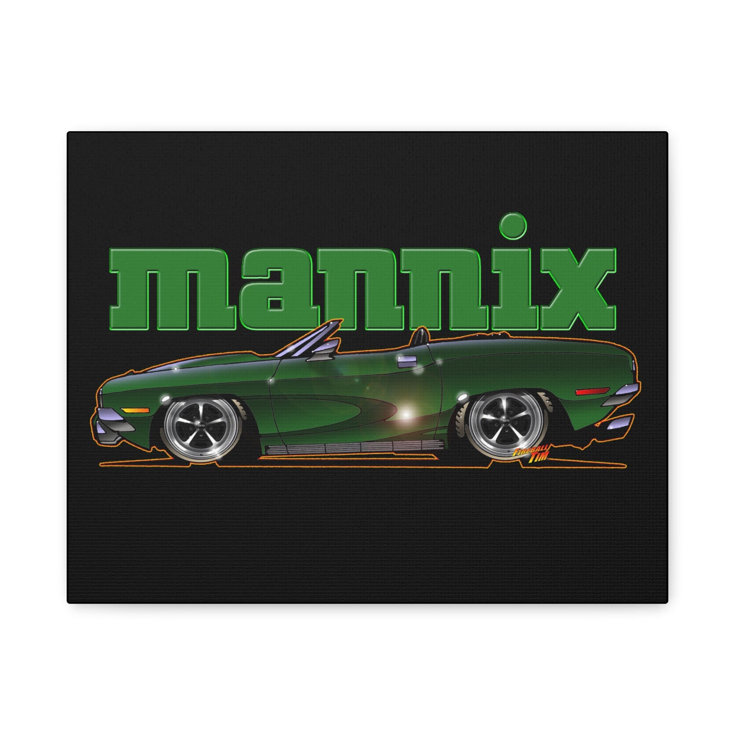 MANNIX PLYMOUTH BARRACUDA Canvas Fireball Art Wall Print - 11x14