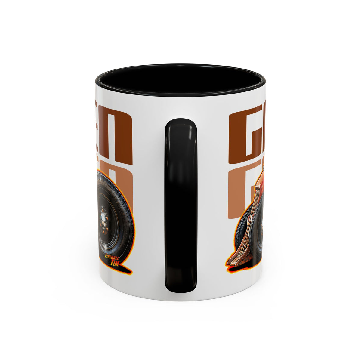 CUSTOM RAT ROD Hot Rod Gretchen Collectible Fireball Art Coffee Mug - 2 Sizes