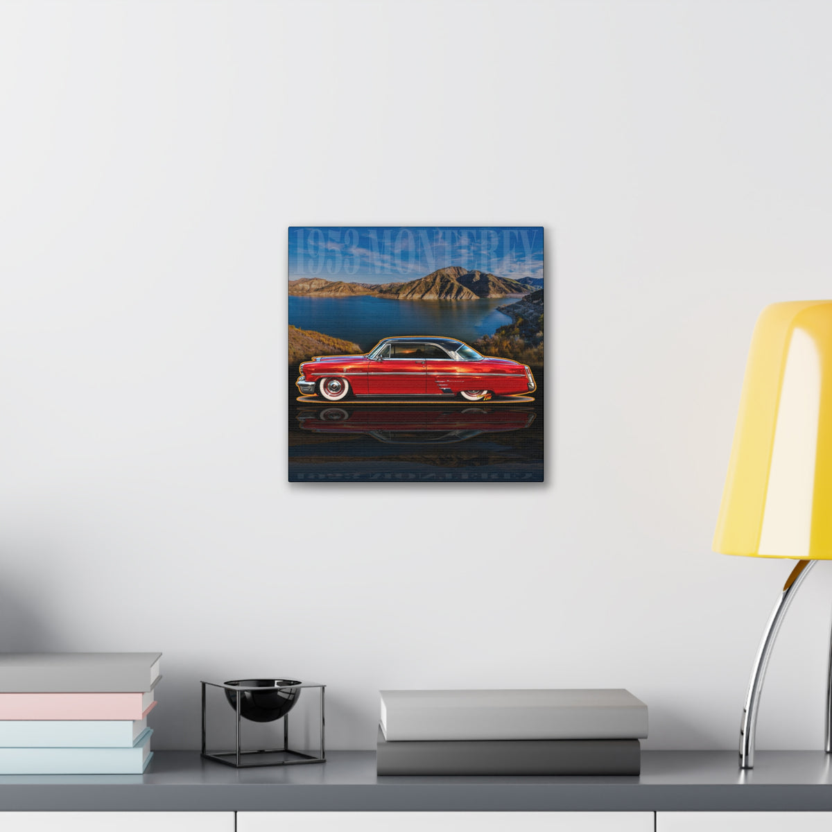 MERCURY MONTEREY 1953 Collectible Fireball Art Canvas Stretched Print