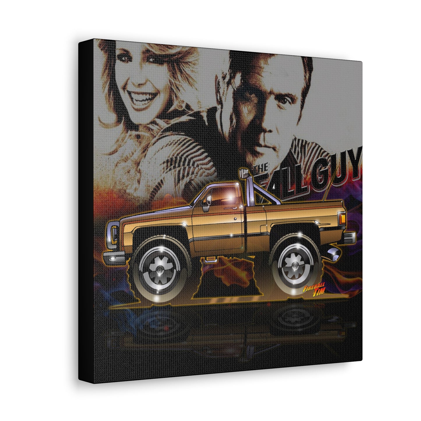 THE FALL GUY 1982 GMC K-2500 TV Show Canvas Wall Print MASTERPRINT 2 Sizes