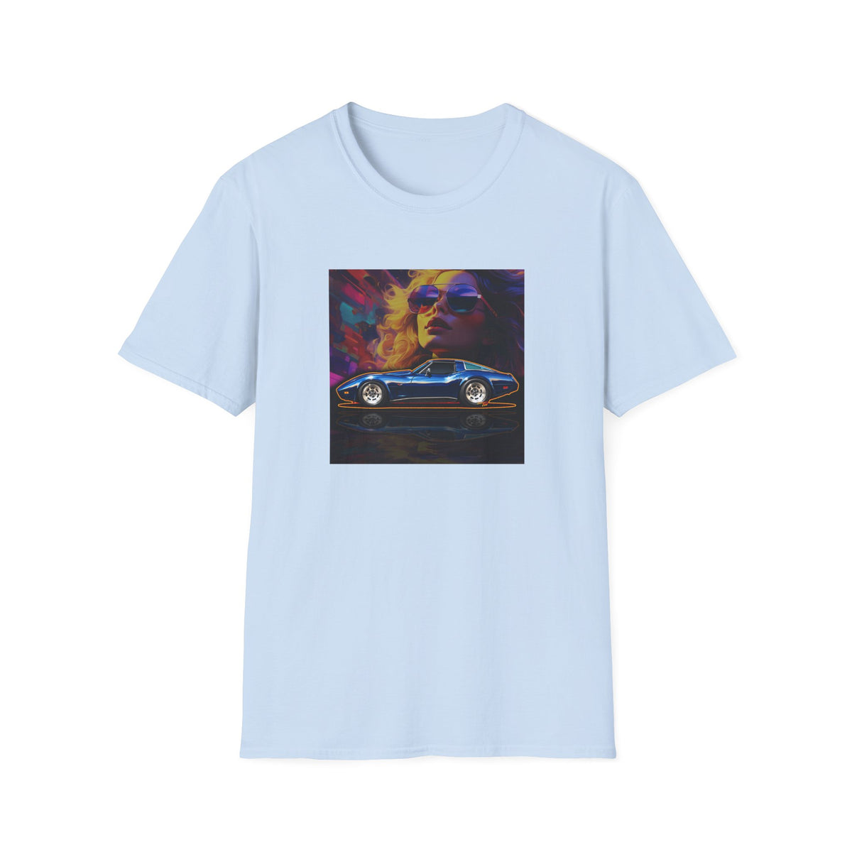 CHEVROLET CORVETTE 1978 Collectible Blonde Fireball Art Collectible Fireball Art TeeShirt