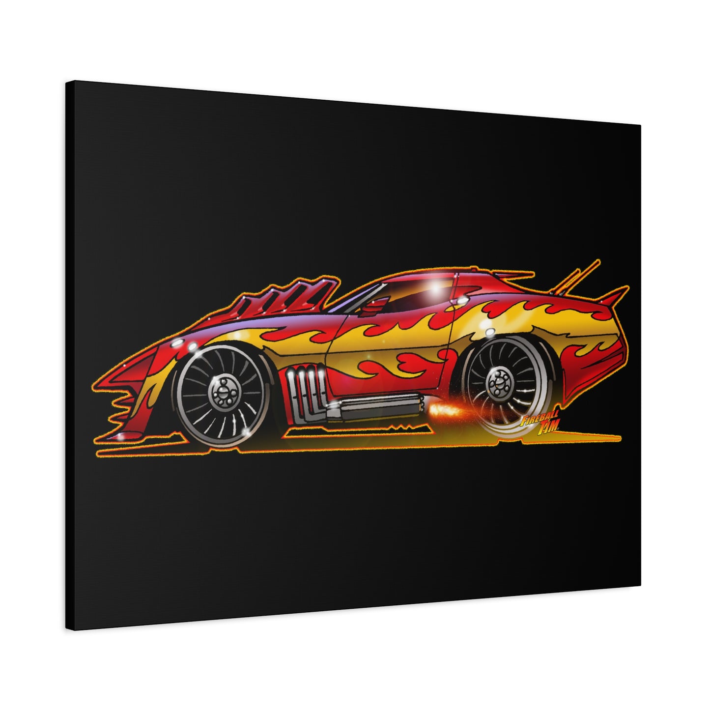 CORVETTE SUMMER Movie Car Fireball Art Canvas Print