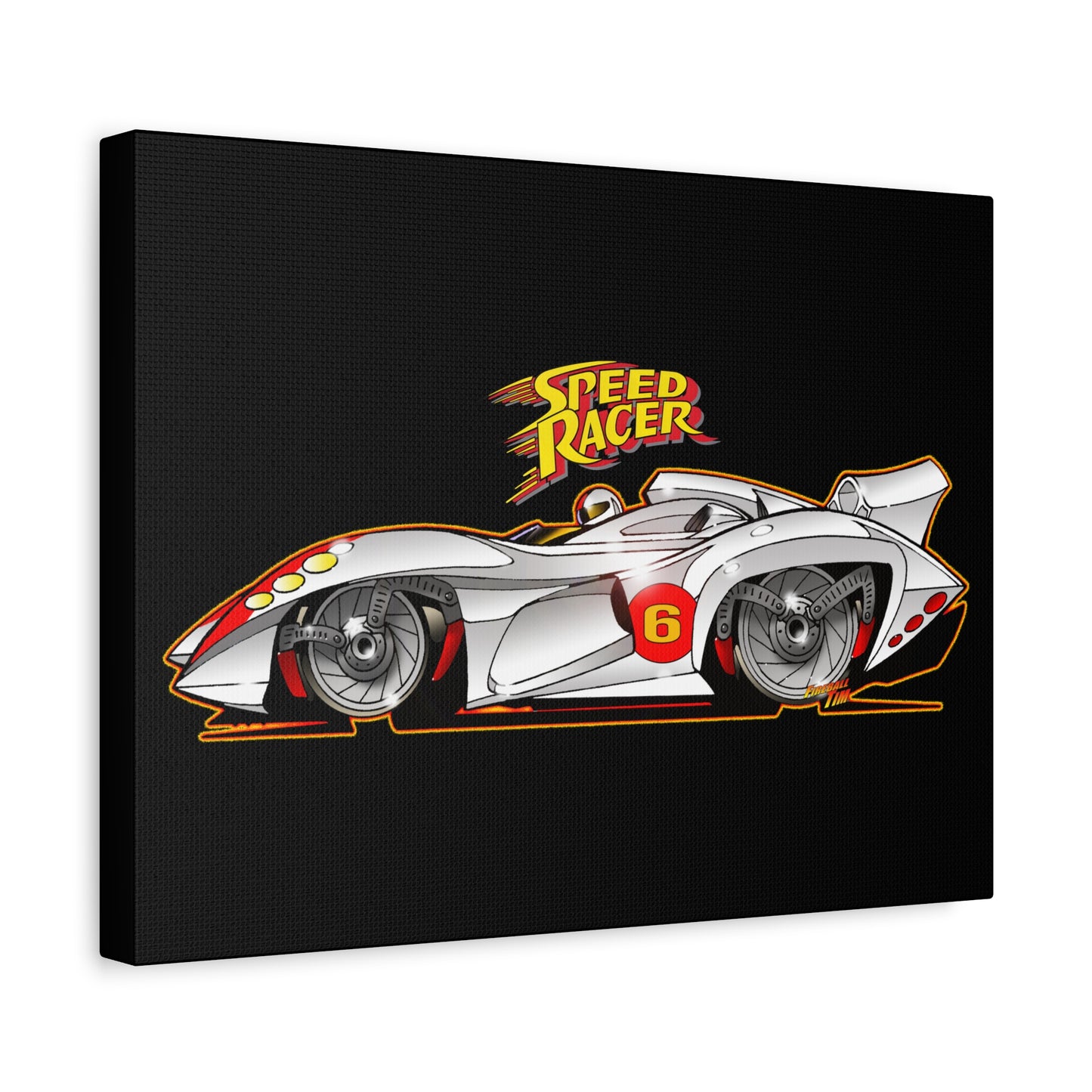 SPEED RACER MACH 6 Fireball Art Collectible Canvas Print - Multiple Sizes