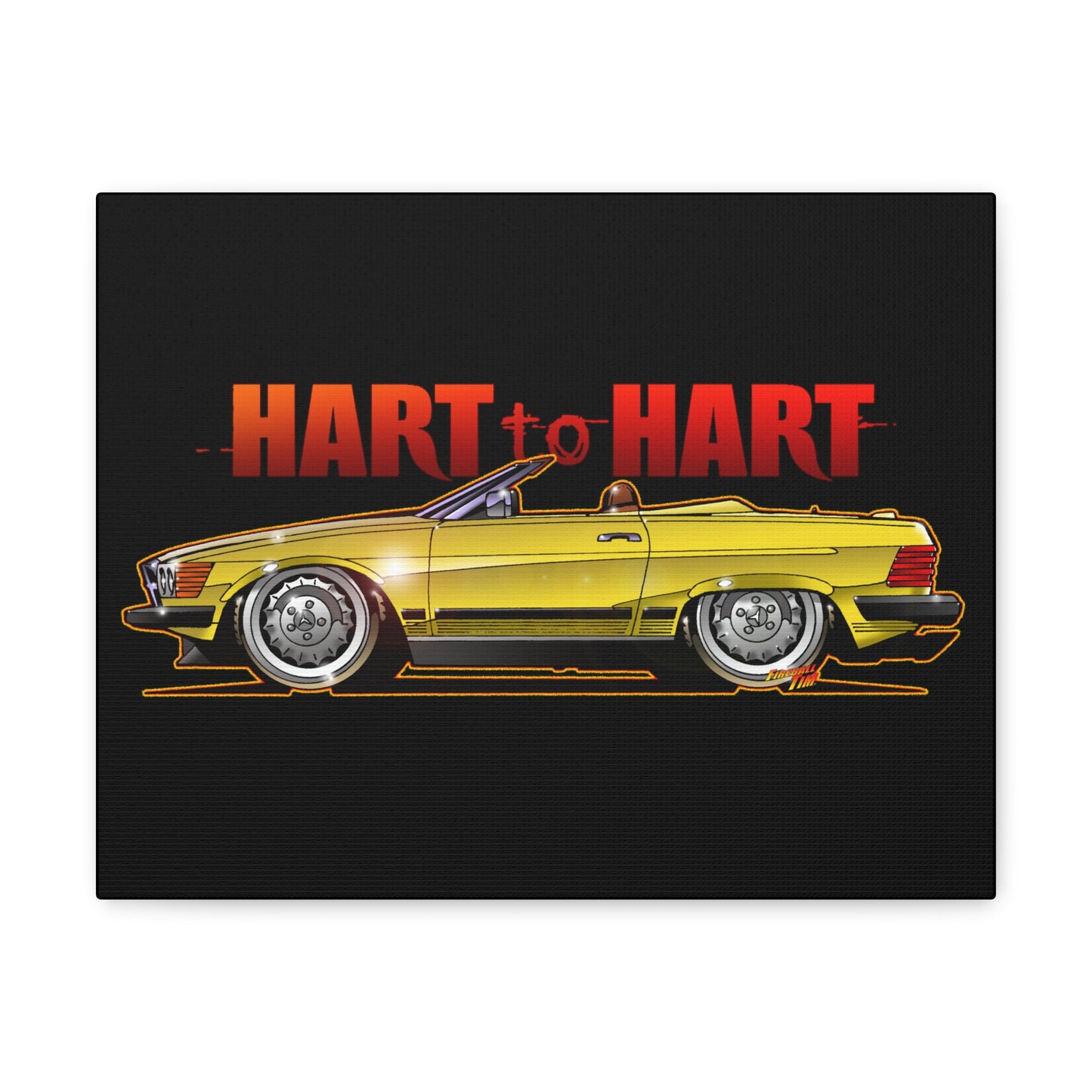 HART to HART TV Show Mercedes 450SL Concept Art Canvas Print 11x14