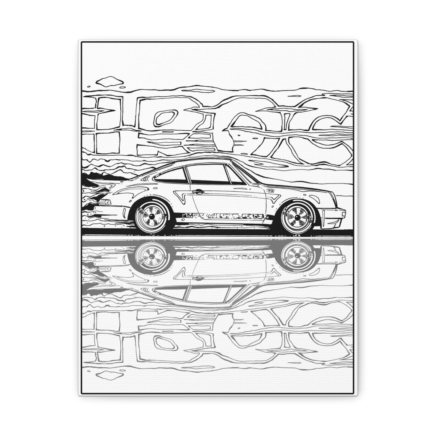 PORSCHE 911 CARRERA RSR IROC Concept Art Canvas Print 11x14