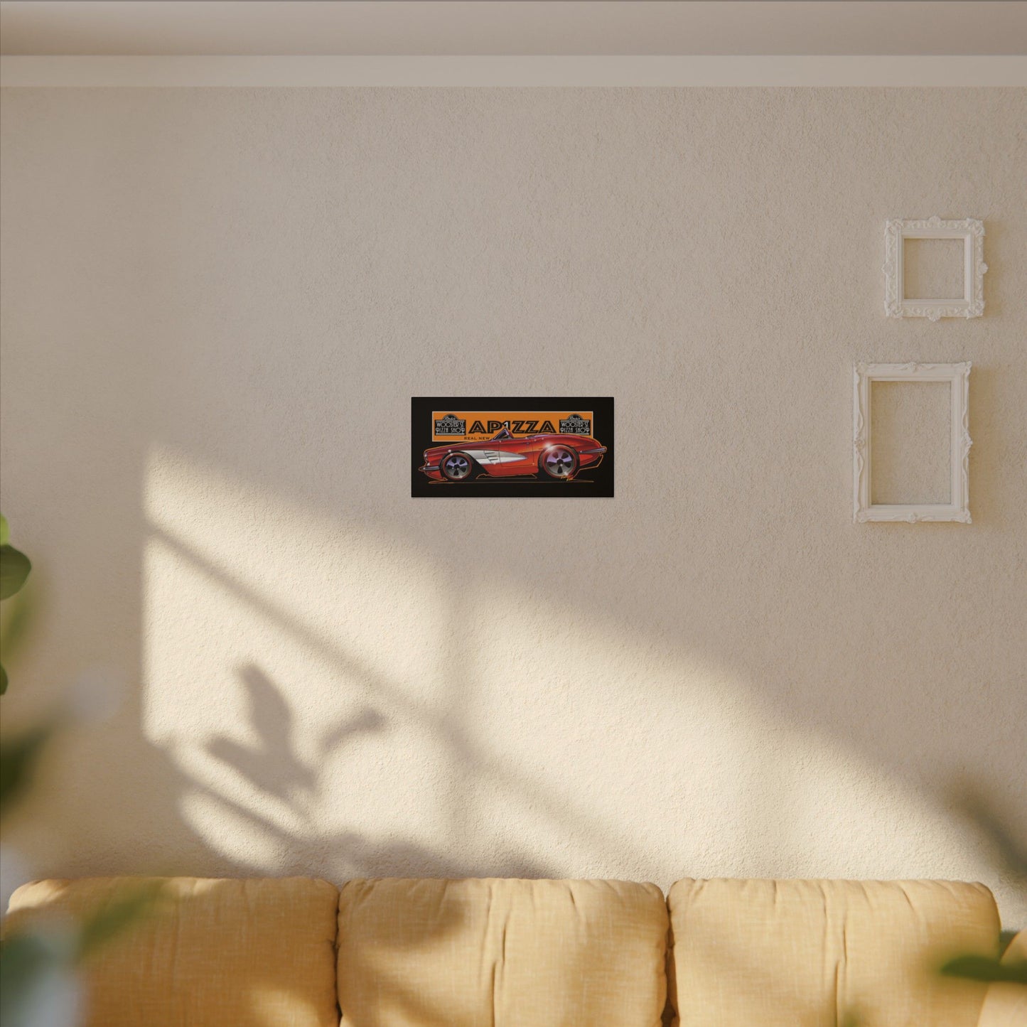 CORVETTE 1958 APIZZA 1 Fireball Art Canvas Print