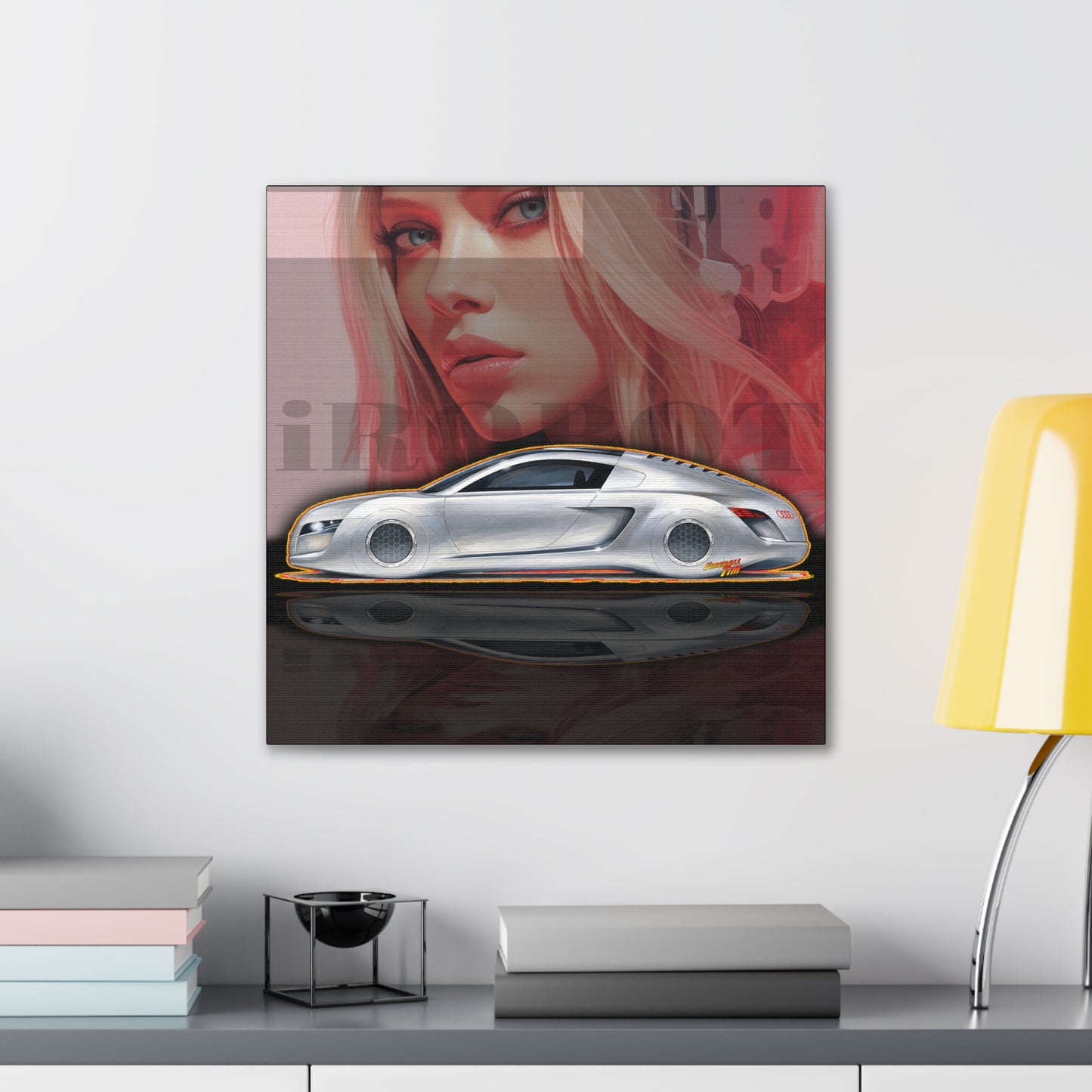 iROBOT AUDI CONCEPT Collectible Fireball Art Canvas Stretched Print