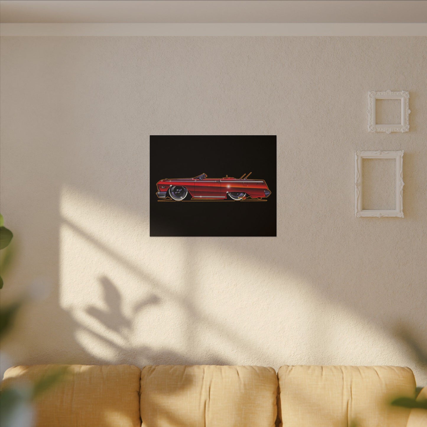 CHEVY IMPALA LOWRIDER Fireball Art Canvas Print