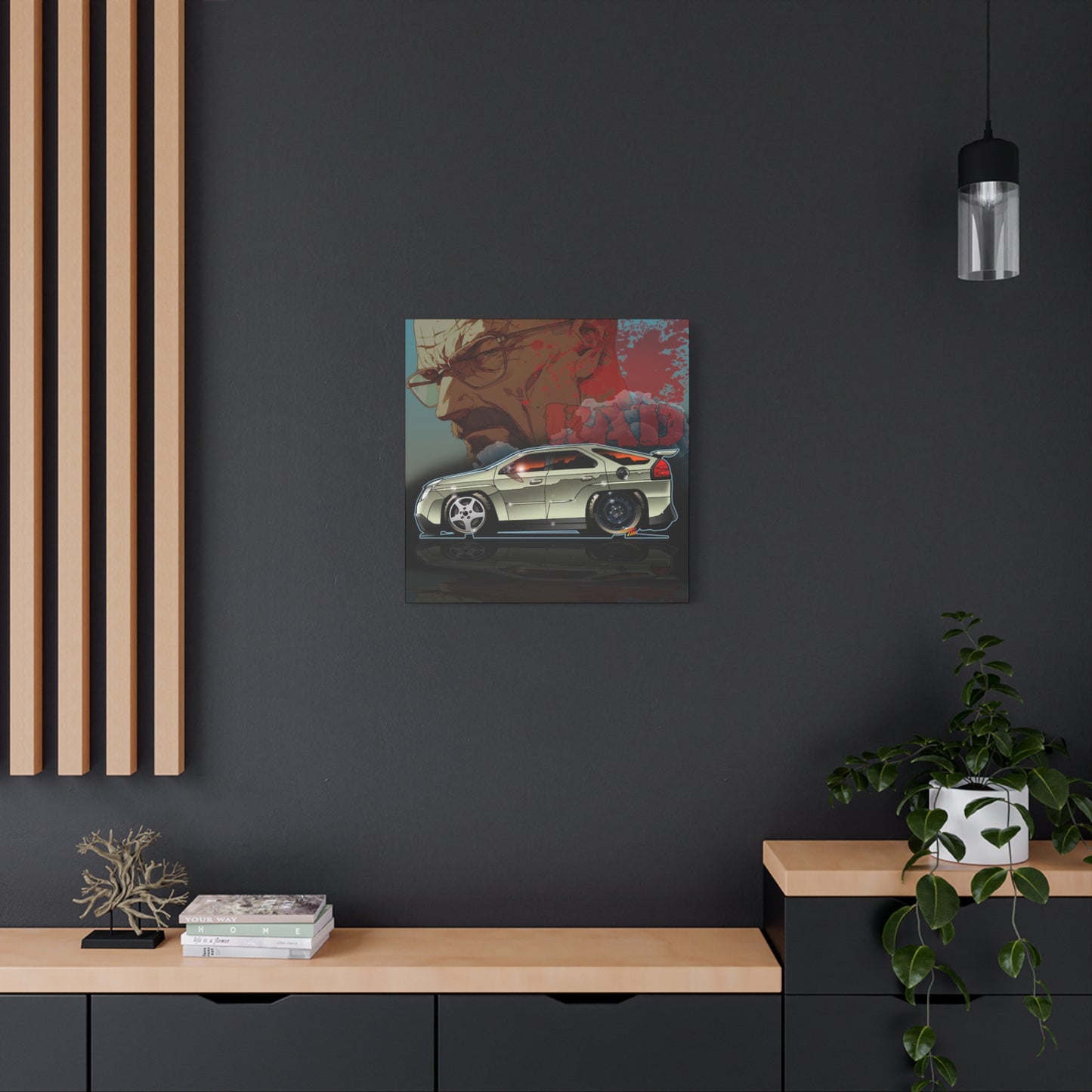 BREAKING BAD Pontiac Aztek Fireball Art Canvas Wall Print